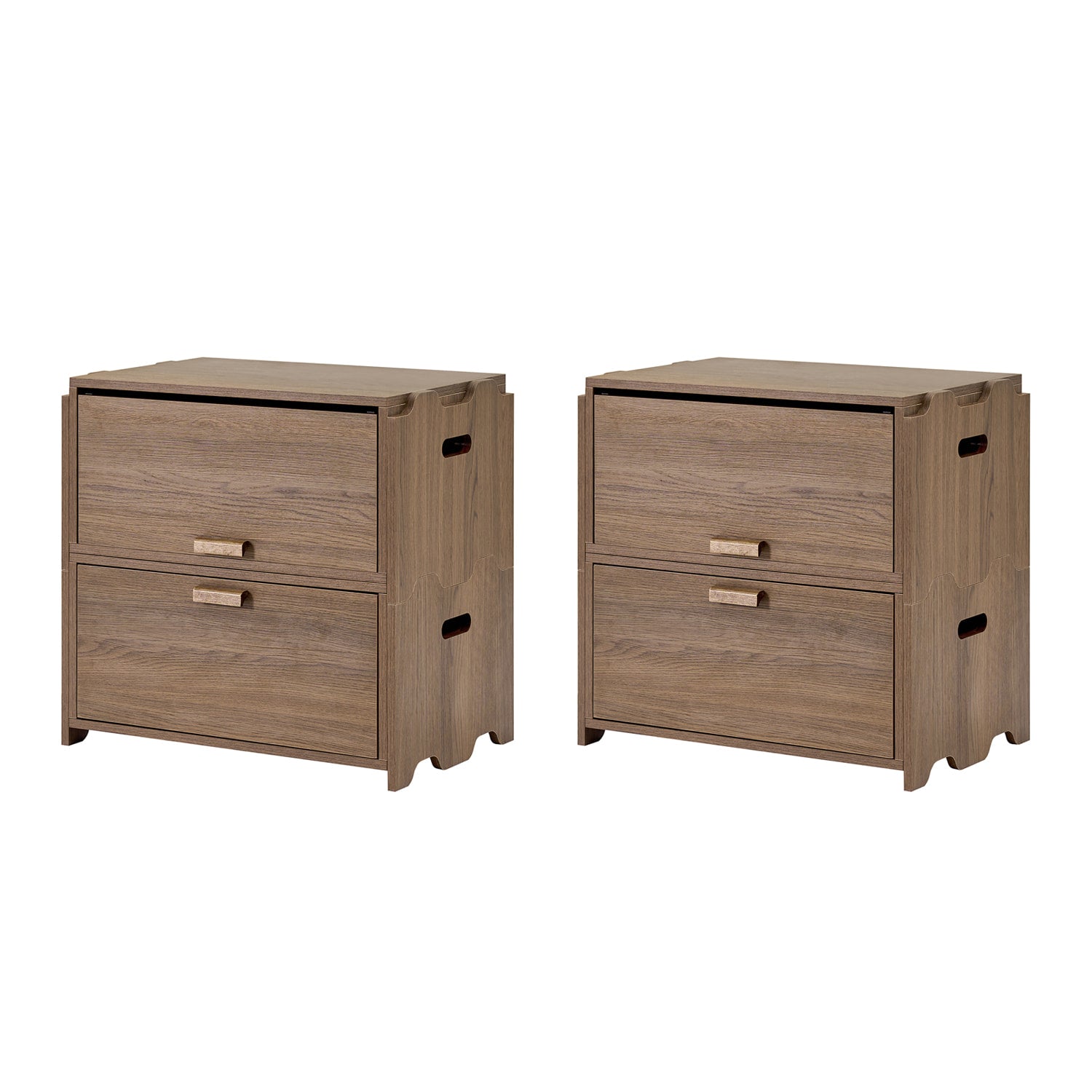 Modular Stackable Storage Drawers Nightstand with Flexible Organization - Hagen Space-Saving Bedside Organizer for Bedroom, Office & Dorm Room