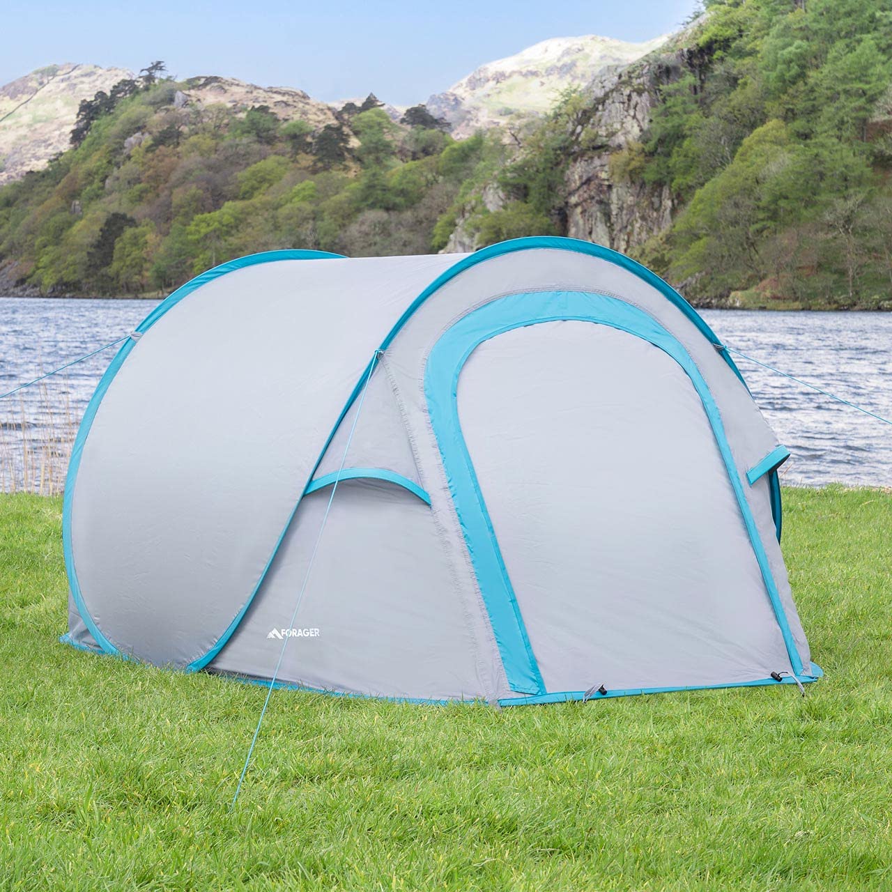 FORAGER Camping Tents - Lightweight 2/3/4/6/8 Person Tent with Rainfly - Portable Outdoor Shelter for Backpacking, Hiking, Festivals & Family Camping Trips | Waterproof Camping Equipment & Accessories