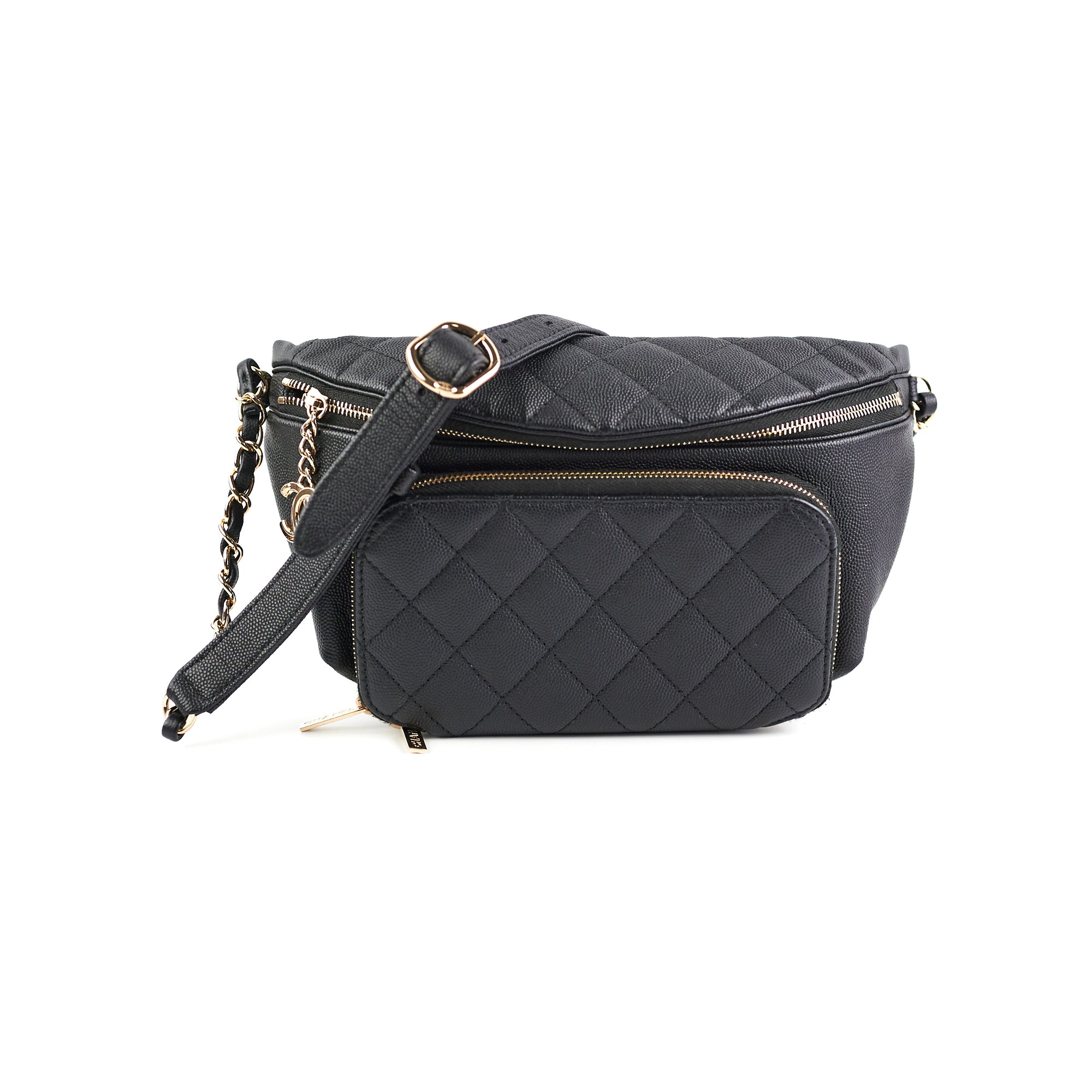 Chanel Caviar Quilted Business Affinity Waist Belt Bag Black - Luxury Crossbody Bag for Women, Perfect for Office, Travel & Evening Events