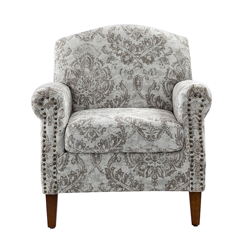 Matteo Upholstered Armchair with Nailhead Trim - Modern Accent Chair for Living Room, Bedroom & Office - Comfortable Lounge Chair with Stylish Nailhead Detailing