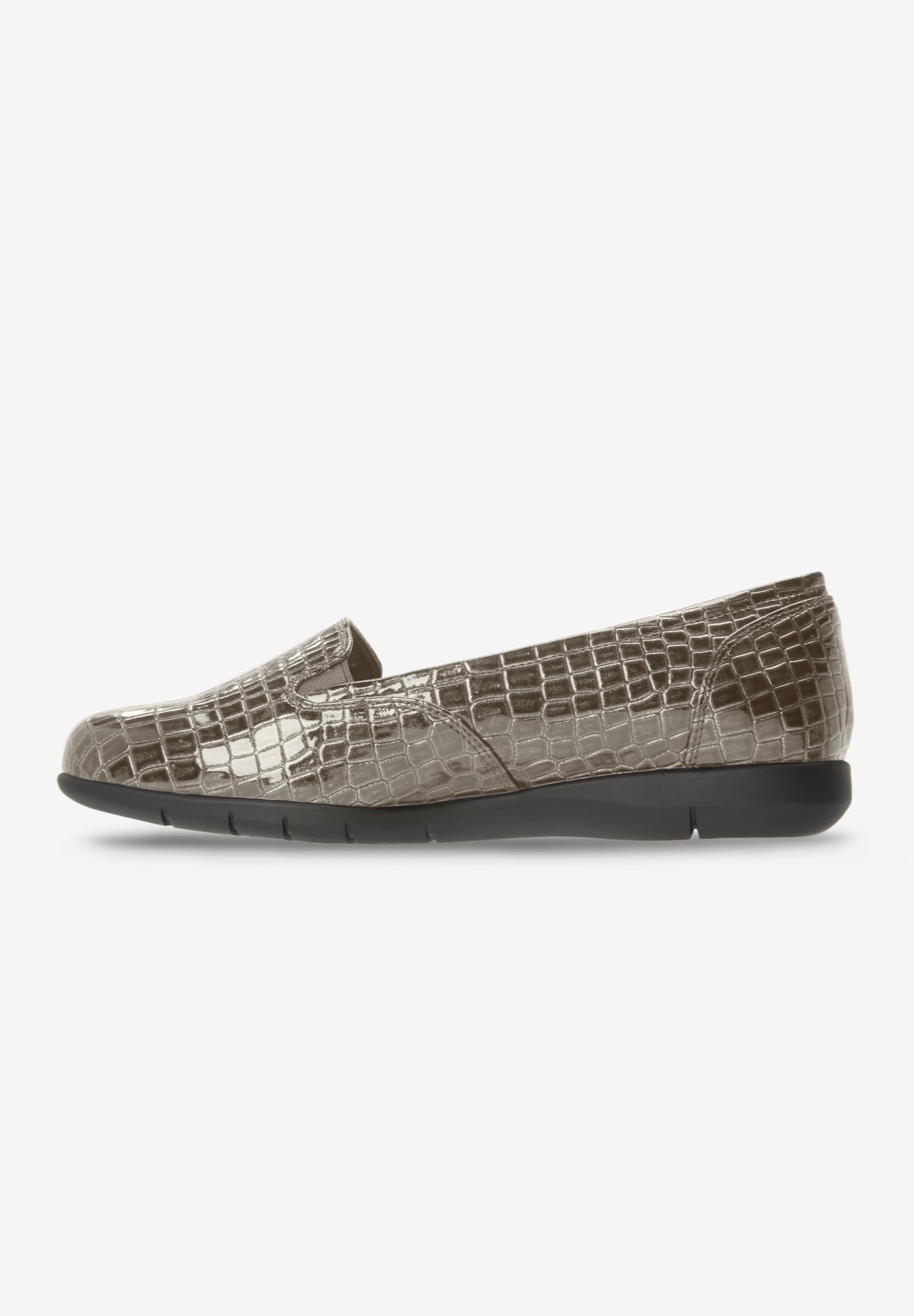 Comfortview Women's Wide Width The Leisa Flat - Comfortable Slip-On Shoes for Work, Travel & Everyday Wear