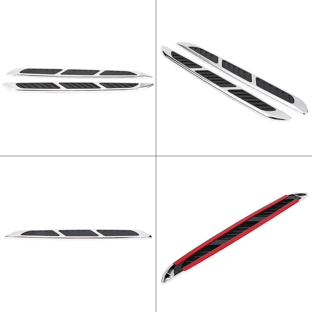 Car Hood Side Vents - 2pcs Shark Gill Airflow Vent Covers for Enhanced Engine Cooling & Stylish Exterior Decoration | Perfect for Sports Cars & Performance Vehicles