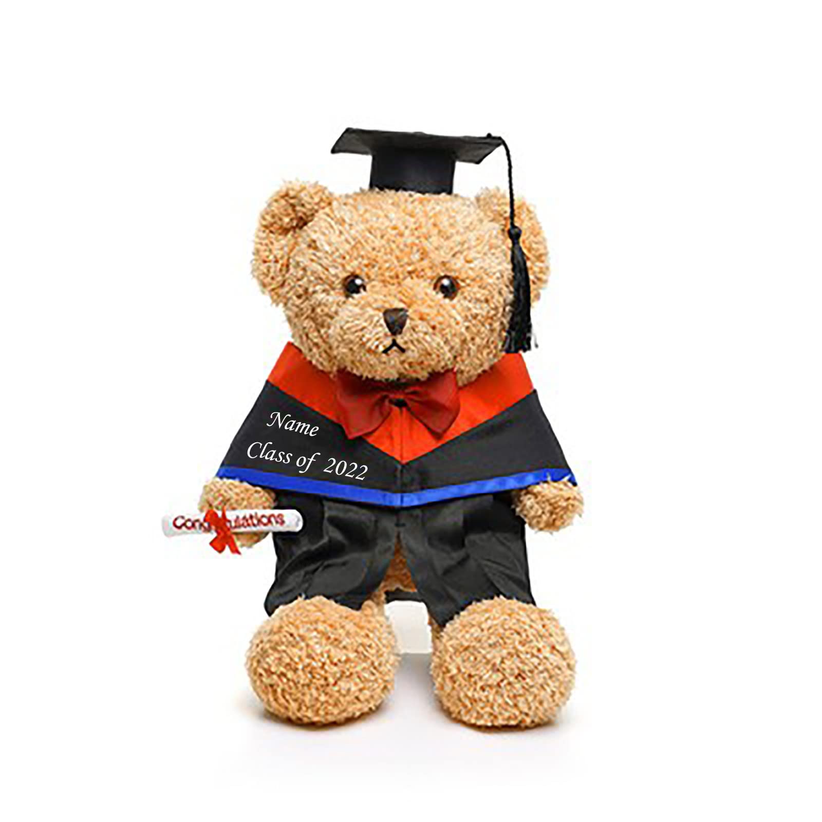 Personalized Graduation Teddy Bear with Custom Name/Date - 15 Inch Brown Plush Graduation Gift for College & University Students - Perfect Graduation Gift for Her & Him 2022 - Handmade Keepsake for Graduation Parties & School Memories
