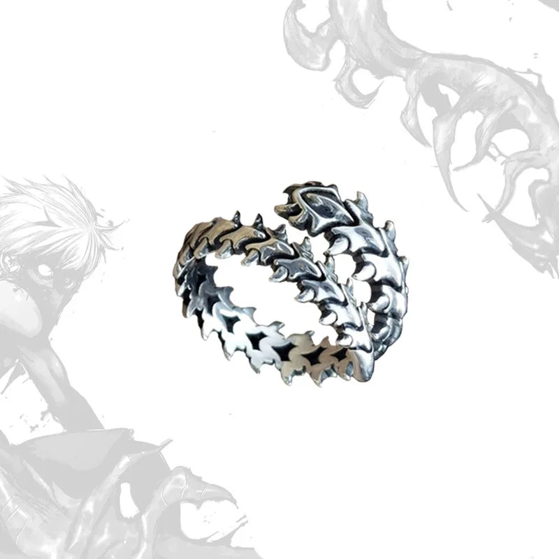 Dragon King Ring for Men - Stylish Medieval Fantasy Jewelry - Perfect for Cosplay, Gifts & Medieval Themed Events