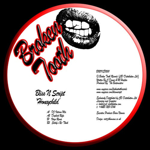 Bliss N Script Honey Child 12 Vinyl Record - Limited Edition Broken Tooth Records Collectible - Perfect for DJs, Music Collectors & Vintage Vinyl Enthusiasts