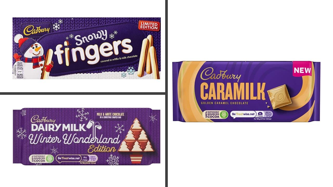 Cadbury Christmas Chocolate Bar Gift Box Set - Assorted Holiday Chocolates with Greeting Card - Perfect for Holiday Gifting, Office Parties & Family Gatherings