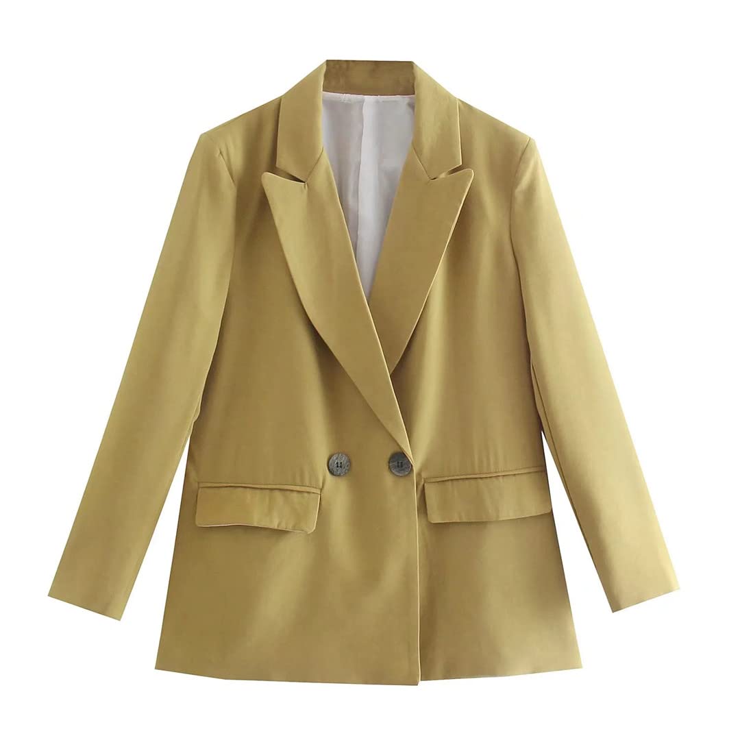 Women's Oversized Long Sleeve Solid Color Jacket - Fall Winter Cozy Outerwear for Casual Outfits, Street Style & Layering Fashion