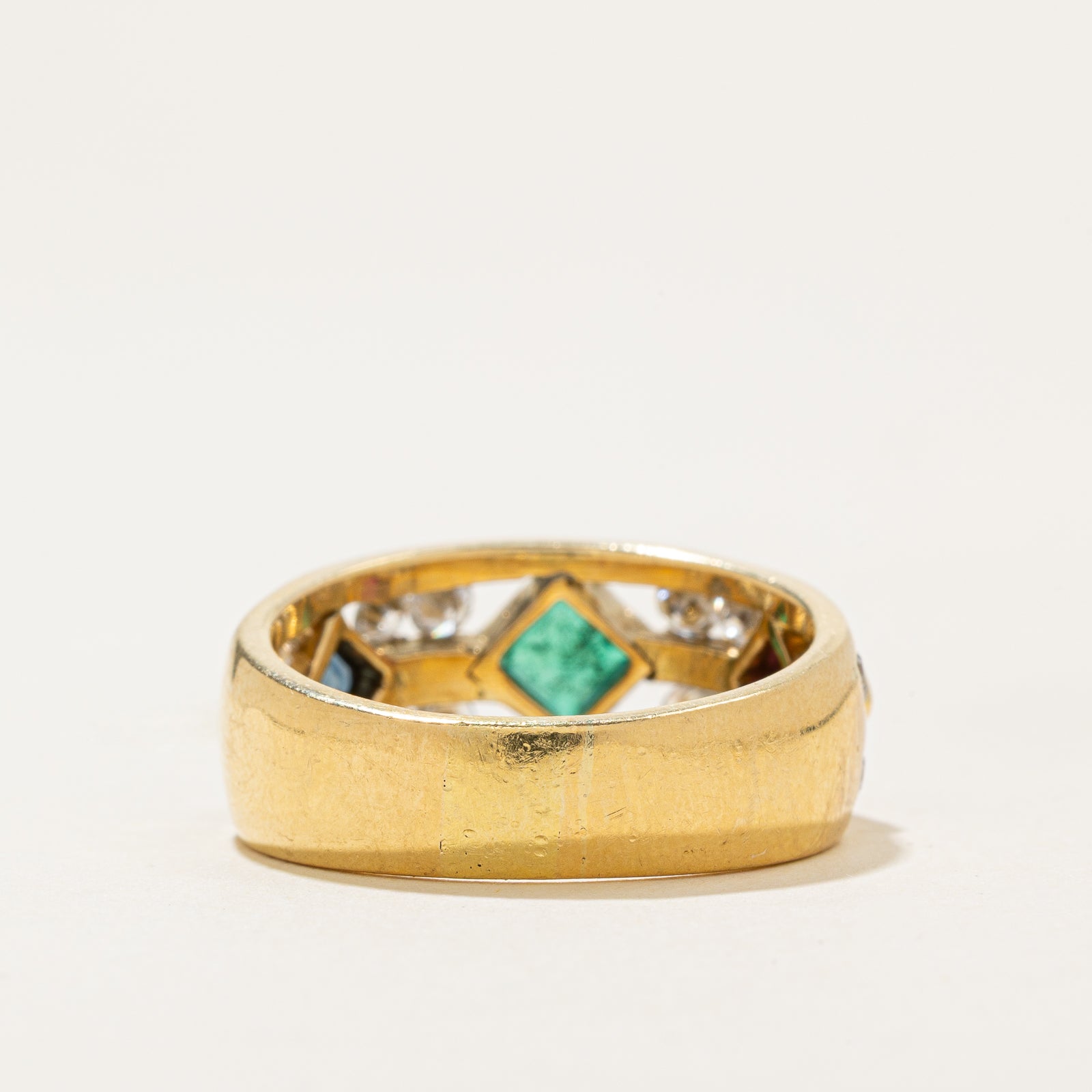 Exquisite 0.75ctw & 0.80ctw Multi Gemstone Diamond Ring - Size 8 | Elegant Jewelry for Weddings, Anniversaries & Special Occasions
