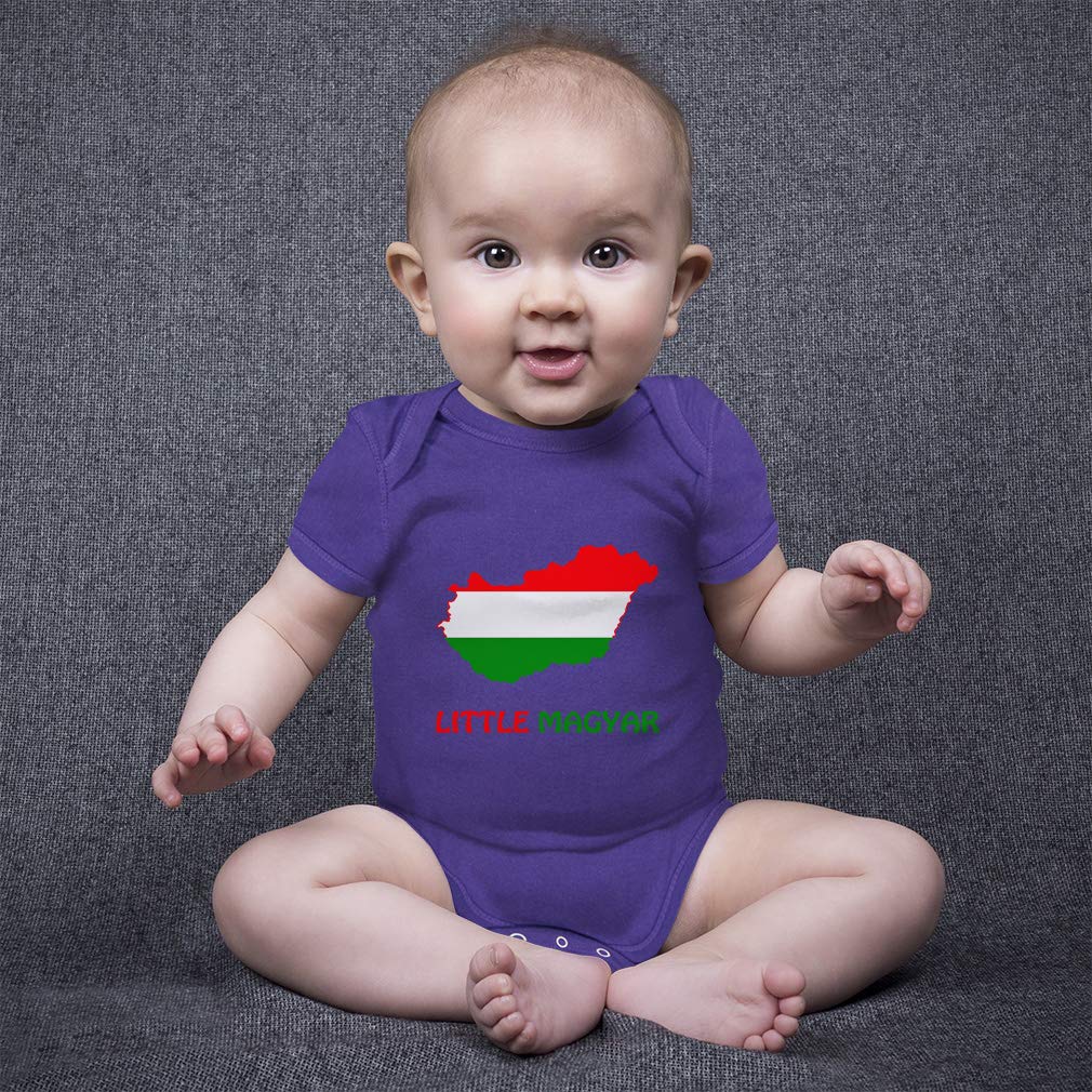 Custom Hungarian Funny Cotton Baby Bodysuit for Boys & Girls - Oxford Gray Design (0-24 Months) | Perfect for Family Photos, Birthday Gifts & Everyday Wear
