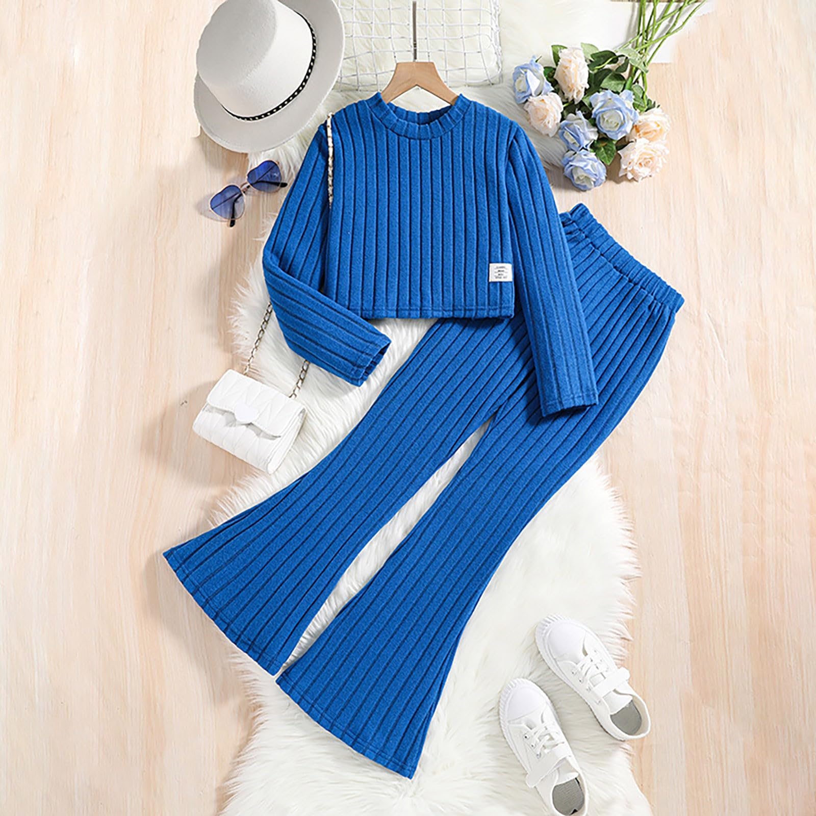Uncle Niece Baby Clothes for Girls & Big Girls | 2024 Fall Winter Collection | Long Sleeve Solid Color Cute Outfits for Teen Girls | Perfect for School, Playdates & Family Gatherings