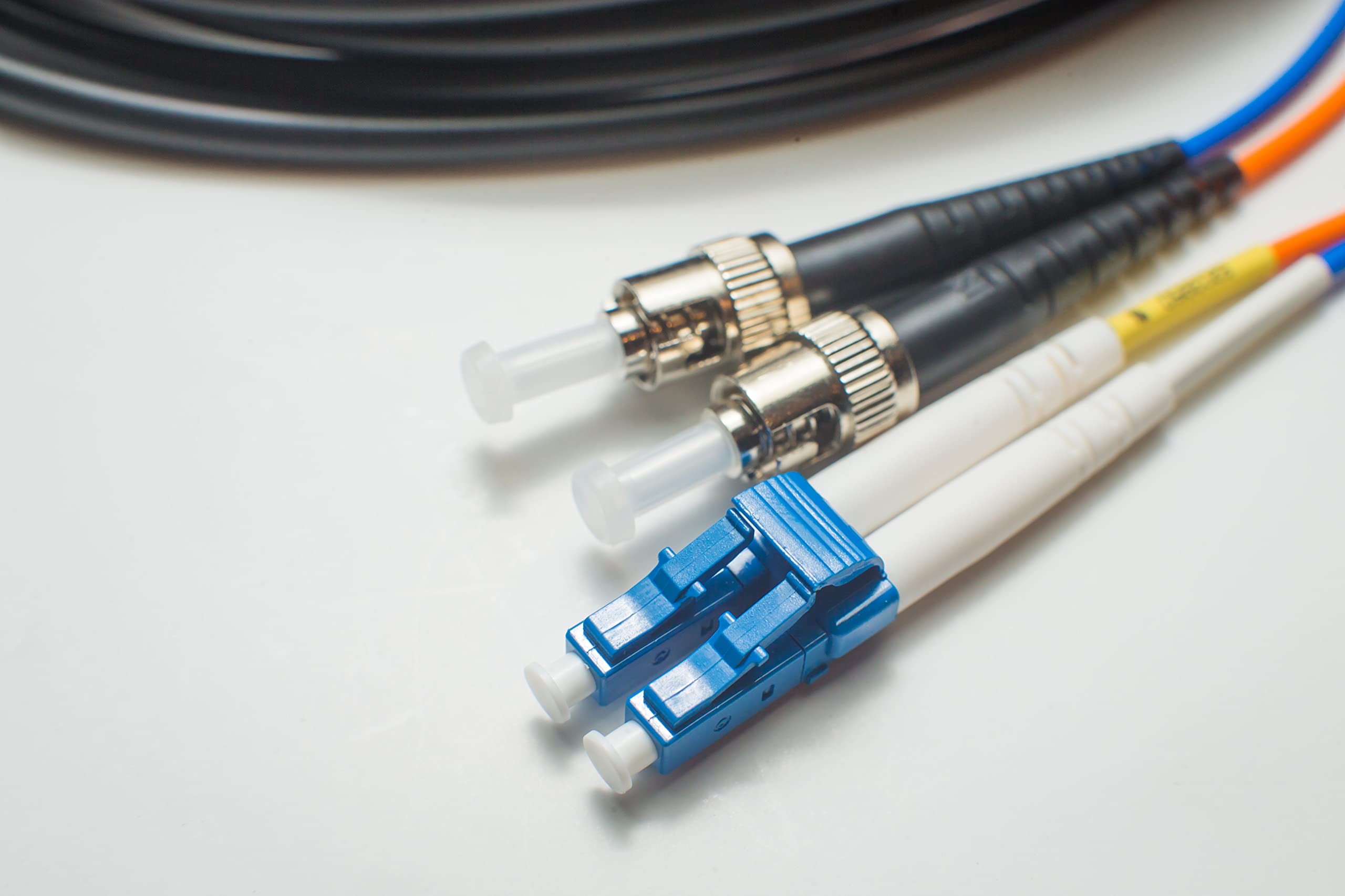 55M OS2 LC to ST Single-Mode Fiber Optic Patch Cable - Indoor/Outdoor Duplex 9/125μm Jumper (180.44ft) | Length Options 0.5M-300M | High-Speed Data Transmission for Telecom/Data Centers/Networking