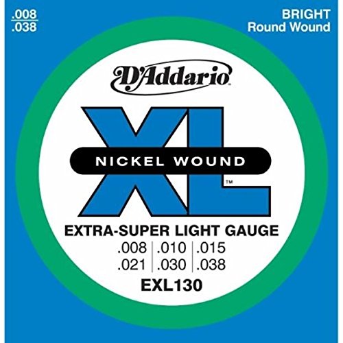 D'Addario EXL130 Extra Super Light Electric Guitar Strings - Nickel Wound, 9-42 Gauge - Perfect for Rock, Blues & Beginners