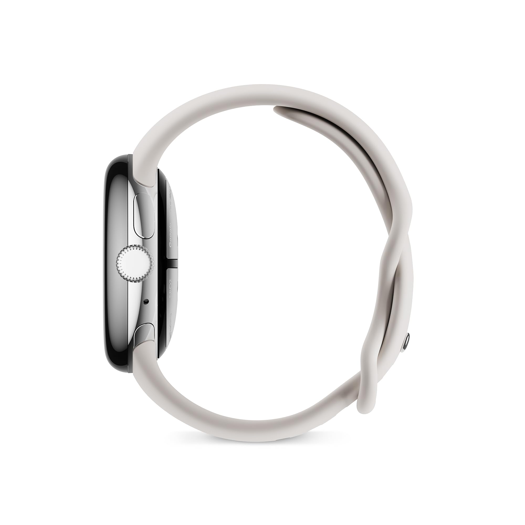 Google Pixel Watch 2 Smartwatch with Fitbit Heart Rate Tracking, Stress Management & Safety Features - Android Wear OS Watch with Polished Silver Aluminum Case & Porcelain Active Band - Wi-Fi Connected for Fitness, Workouts & Daily Wear
