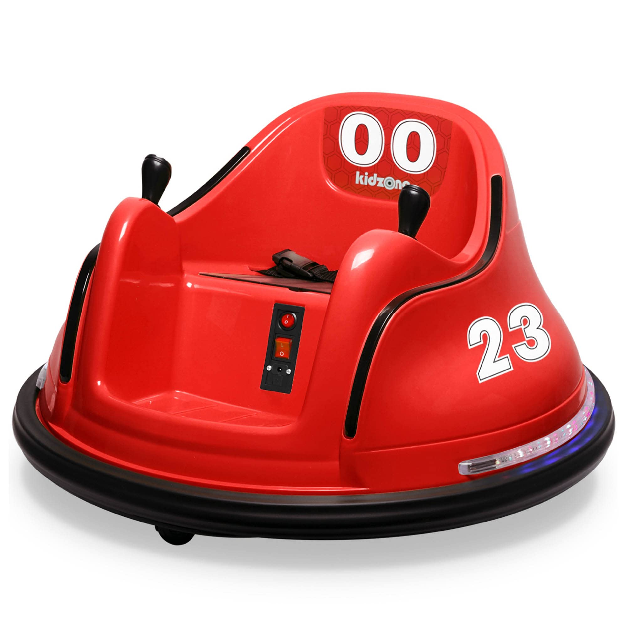 **Kidzone 6V Electric Ride On Bumper Car for Kids & Toddlers 1.5-6 Years Old – Remote Control, LED Lights, 360° Spin, DIY Stickers – ASTM Certified – Perfect for Indoor & Outdoor Play, Birthday Gifts**