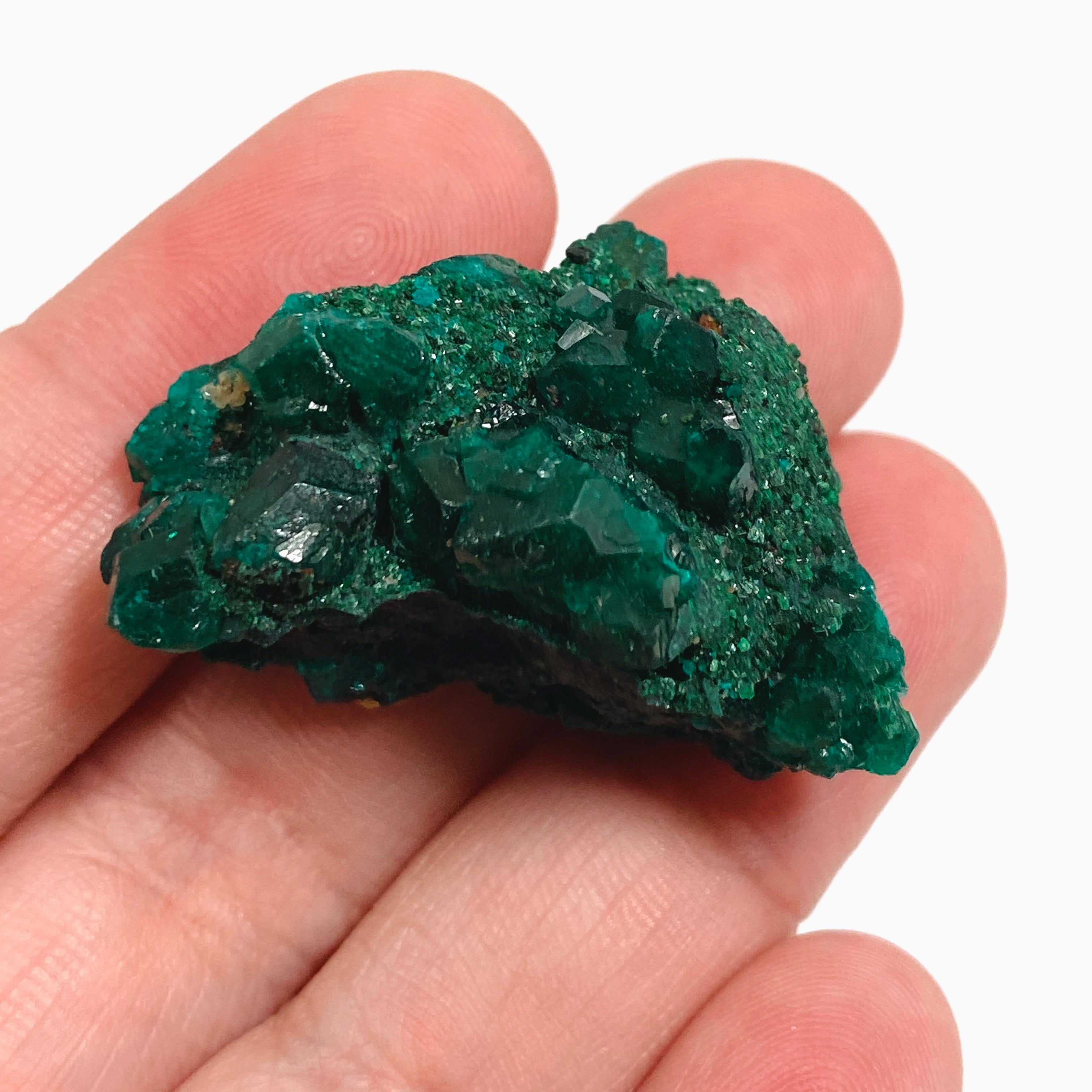 Natural Dioptase Crystal Specimen - DIOPS 04 | Rare Green Mineral Collection for Display, Healing & Meditation | Perfect for Home Decor, Office Display & Crystal Healing Practices