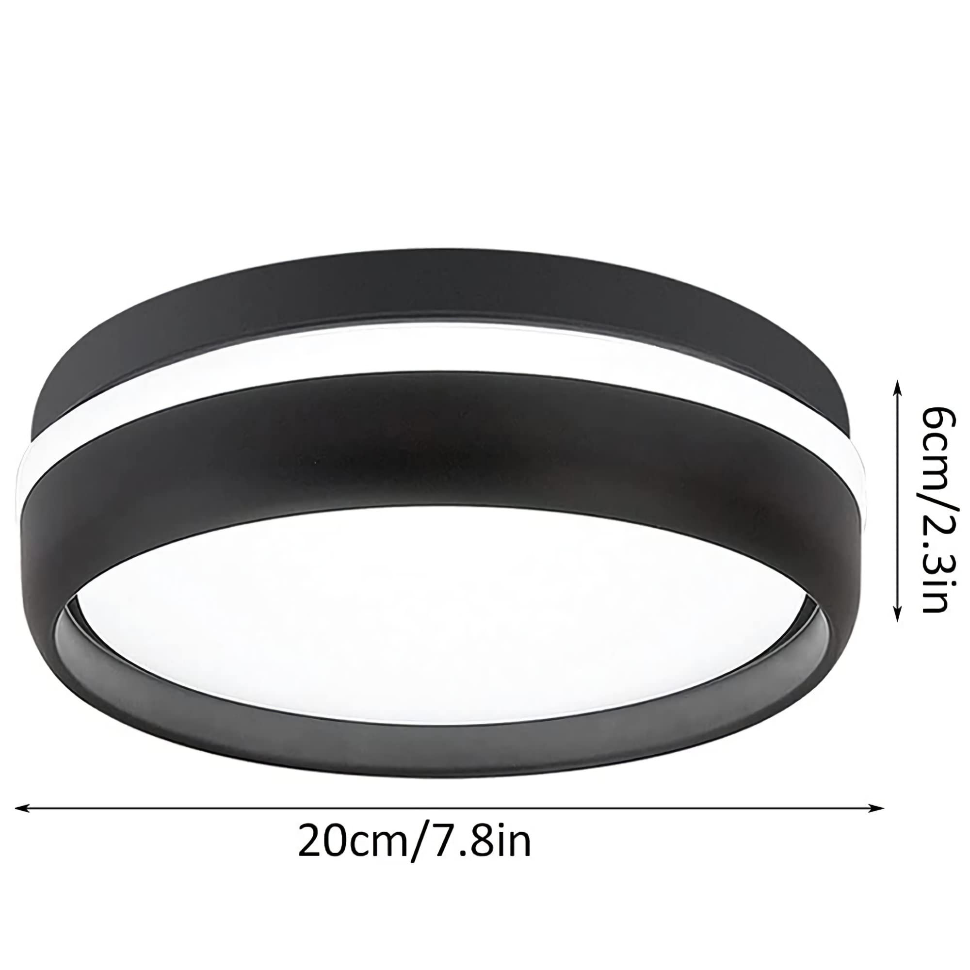 Modern LED Ceiling Light Fixture - 12W 6000K Cool White Flush Mount Circular Lamp for Home & Office - Perfect for Hallways, Bedrooms, Kitchens, Living Rooms, Dining Areas, Entrances and Balconies - Energy Saving Dimmable Indoor Lighting
