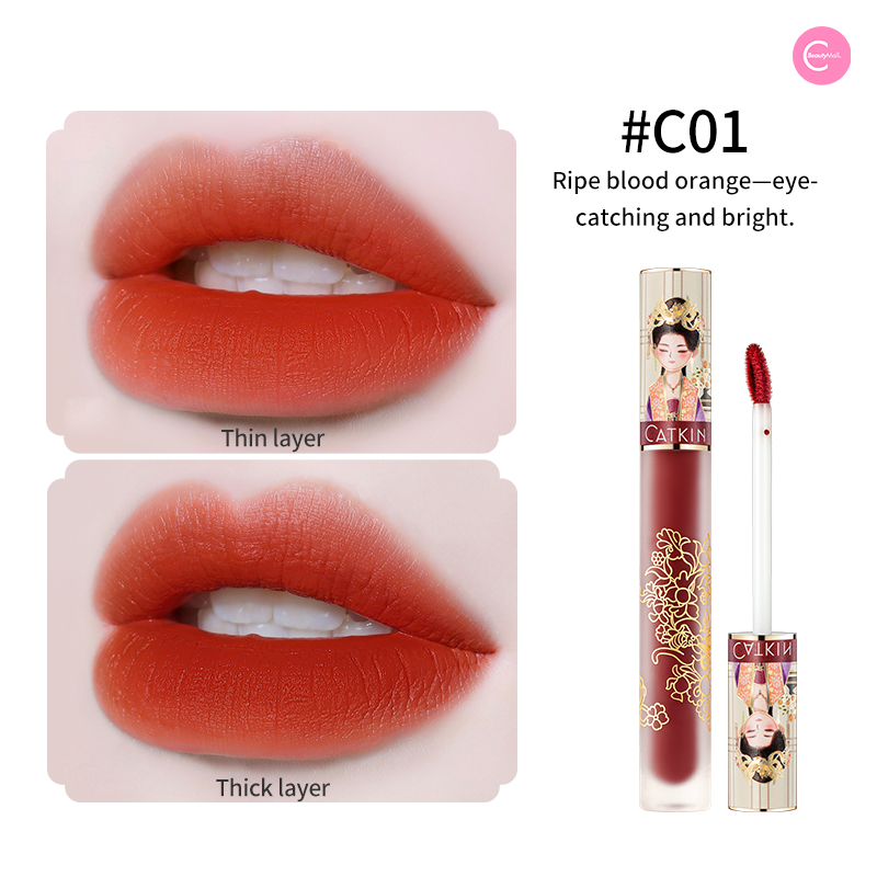CATKIN Crystal Stone Velvet Matte Lip Gloss - Long Lasting Hydrating Liquid Lipstick with Velvet Finish | Perfect for Everyday Wear, Date Night & Special Occasions