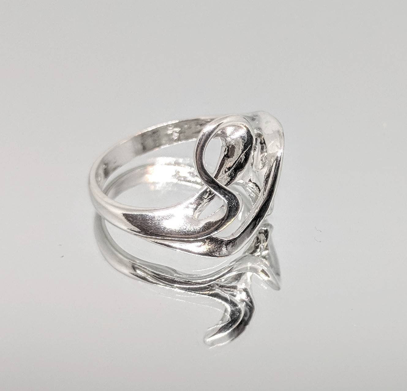 14K Gold or Sterling Silver Multi Swirl Freeform Ring - Size 7 DIY Jewelry Setting, Fashion Statement Ring for Women | Perfect for Weddings, Parties & Everyday Wear
