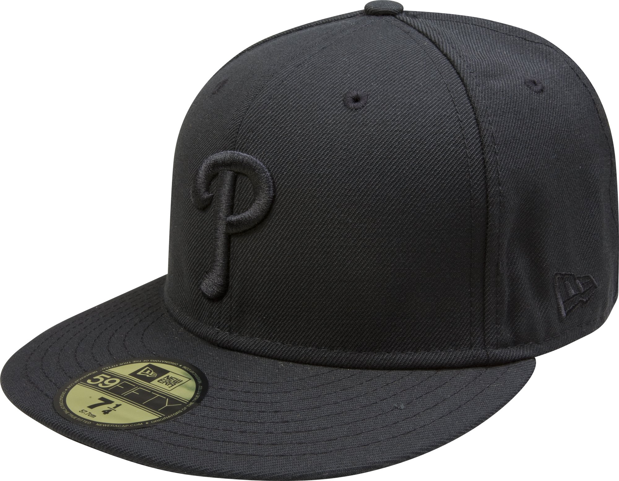 New Era MLB Black on Black 59FIFTY Fitted Baseball Cap - Official Licensed Hat for Men & Women - Perfect for Games, Streetwear & Sports Fans