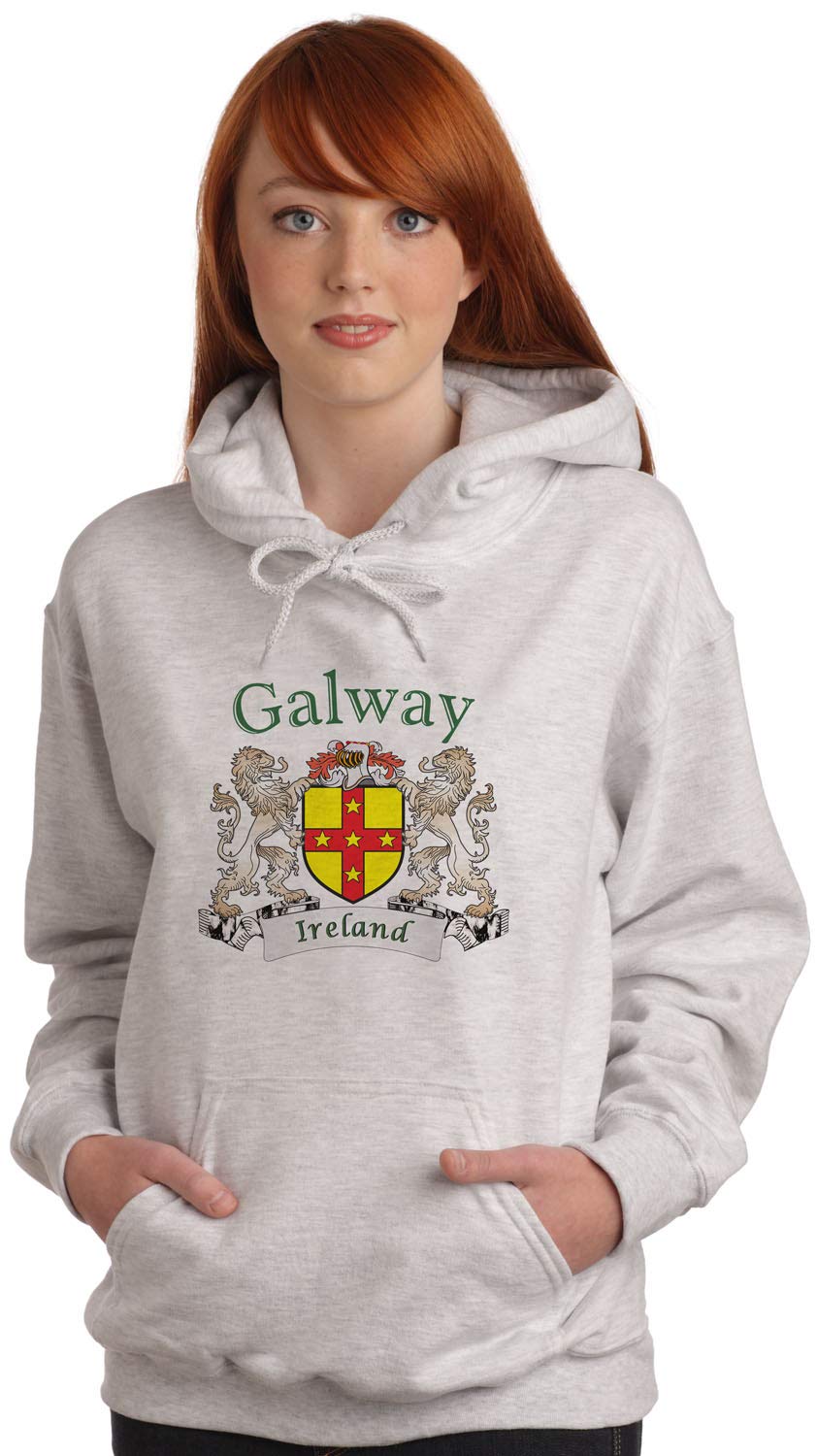 Galway Irish Coat of Arms Hooded Sweatshirt - Irish Heritage Pullover with Hood for Men & Women - Perfect for St. Patrick's Day & Celtic Pride Events