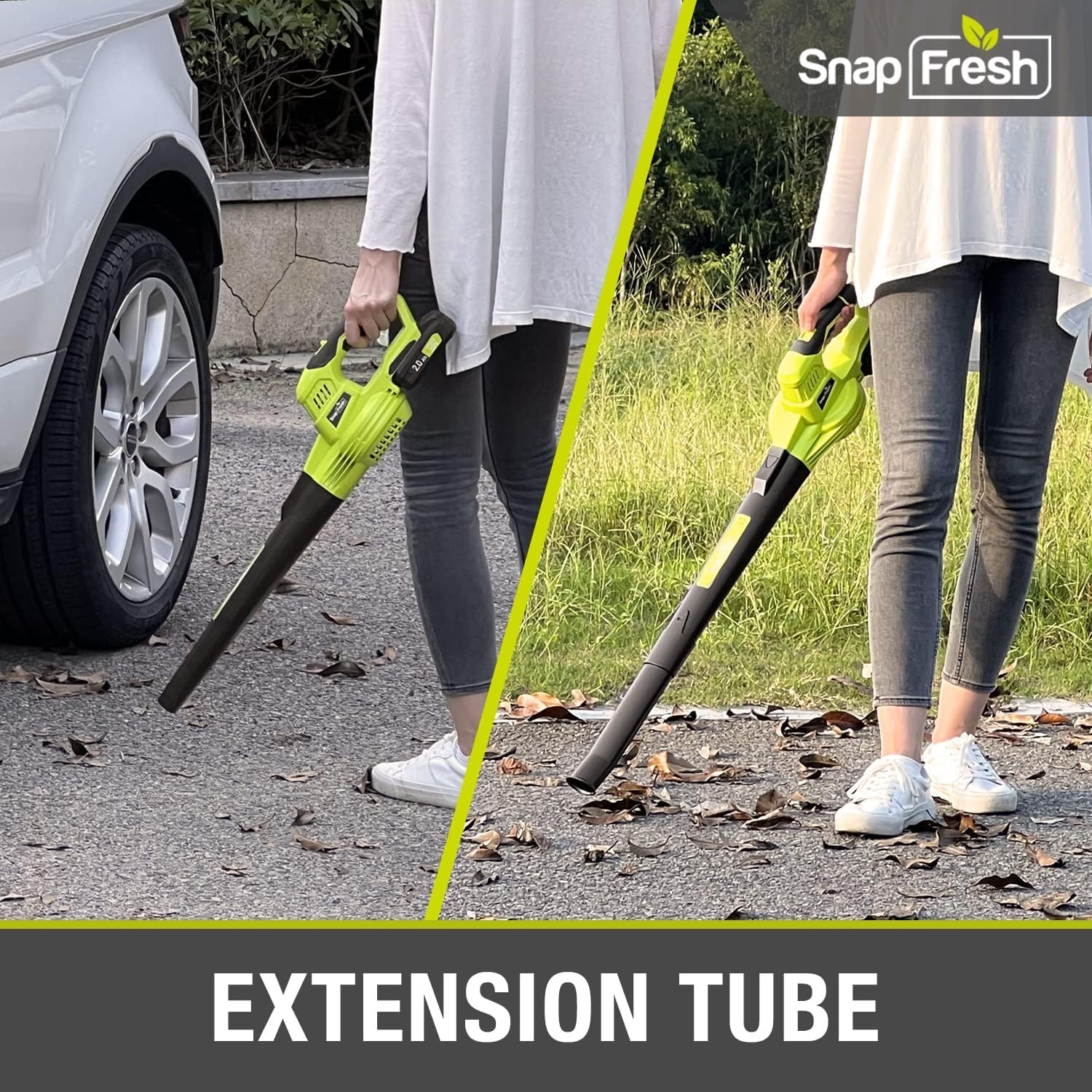 SnapFresh 20V Cordless Leaf Blower with Battery & Charger - Lightweight Electric Leaf Blower for Lawn Care, Patio, Porch & Garden - Perfect for Fall Leaves, Grass Clippings & Debris Removal