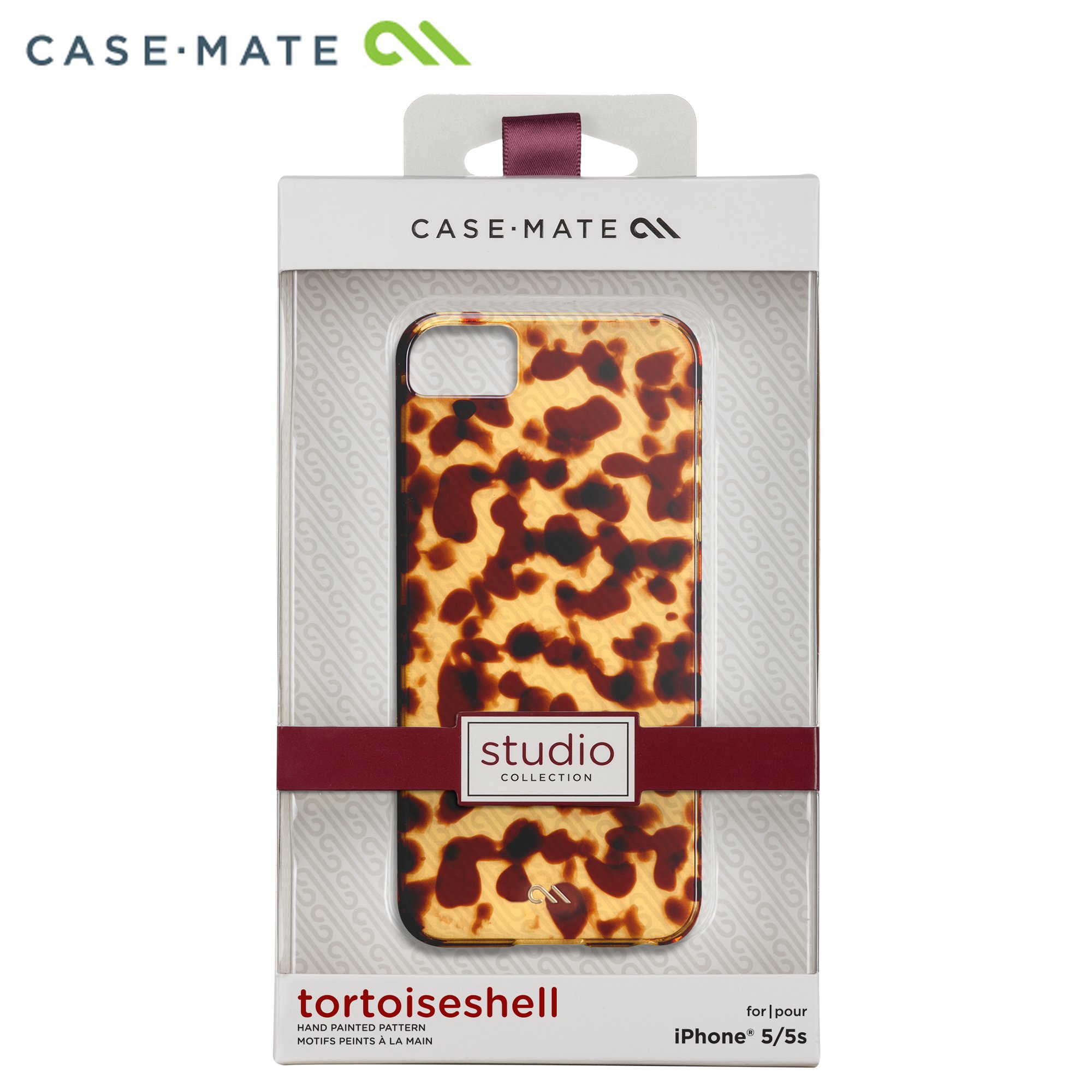 Case Mate iPhone 5 Tortoise Shell Protective Case - Brown Matte Finish with Retail Packaging | Slim Durable Cover for Everyday Use, Work & Travel