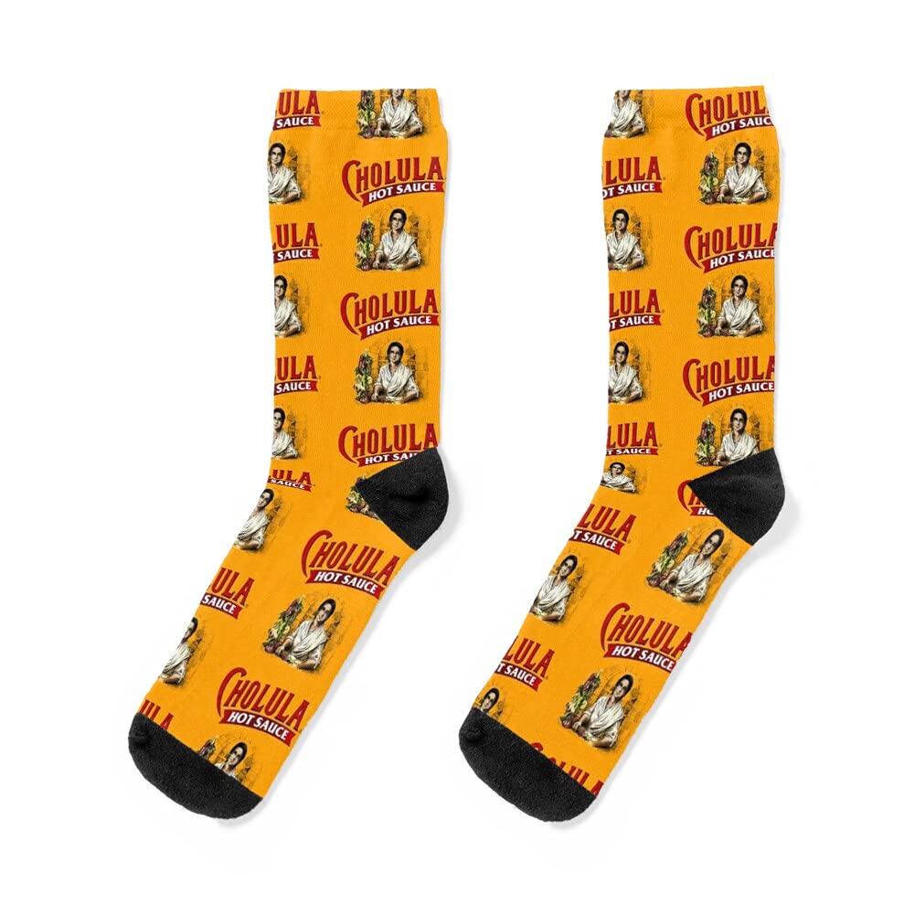 Cholula Hot Sauce Socks - Fun Multicolor Novelty Socks for Men & Women (Size 10-13) - Perfect for Spicy Food Lovers, Gift Ideas & Casual Wear (SOCK96-ST)
