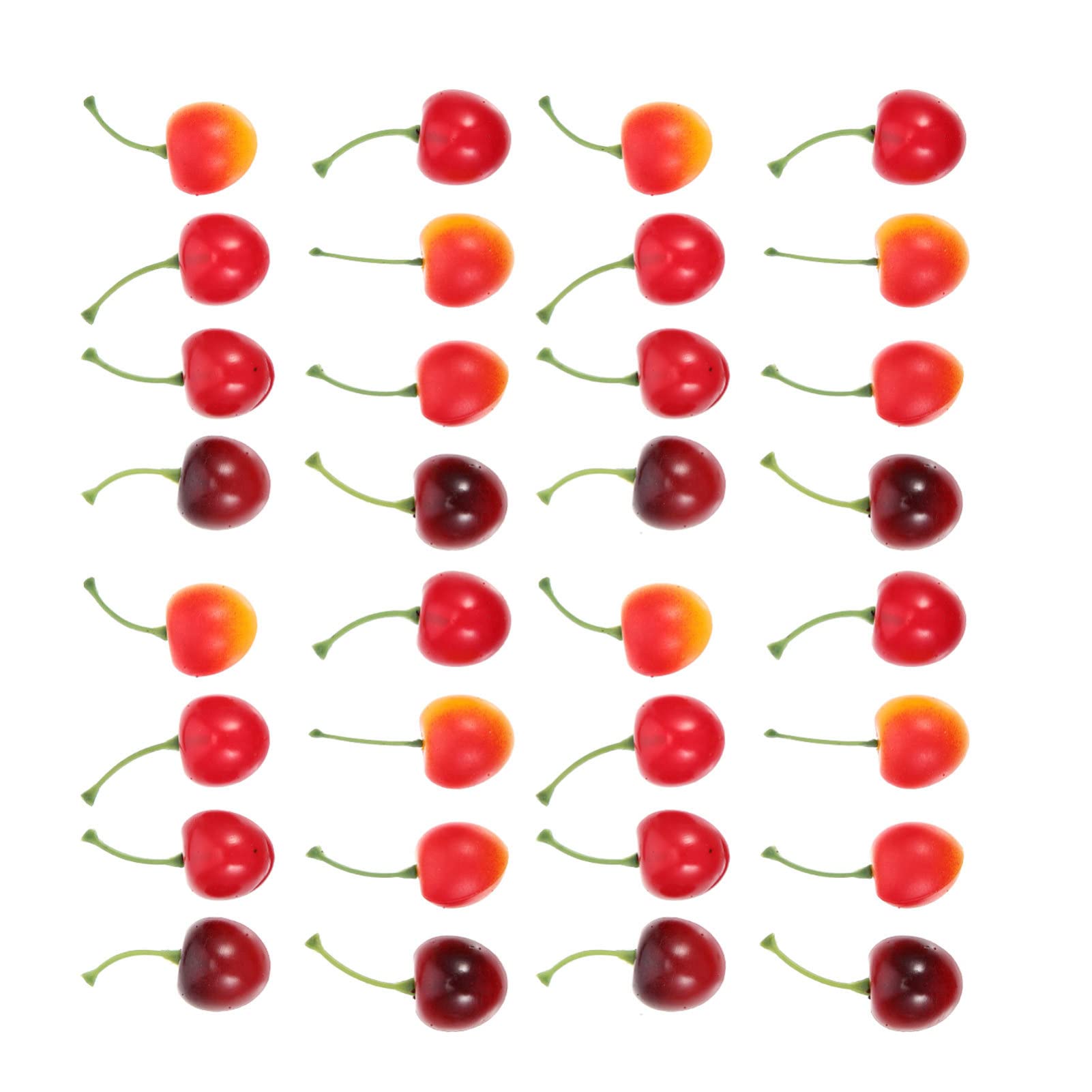 Artibetter 60pcs Artificial Fake Cherries - Realistic Red & Black Lifelike Fruit Decor for Home Kitchen, Shop Display, Photo Props, DIY Crafts (Mixed Colors) - Perfect for Table Centerpieces, Party Decorations & Cake Toppings