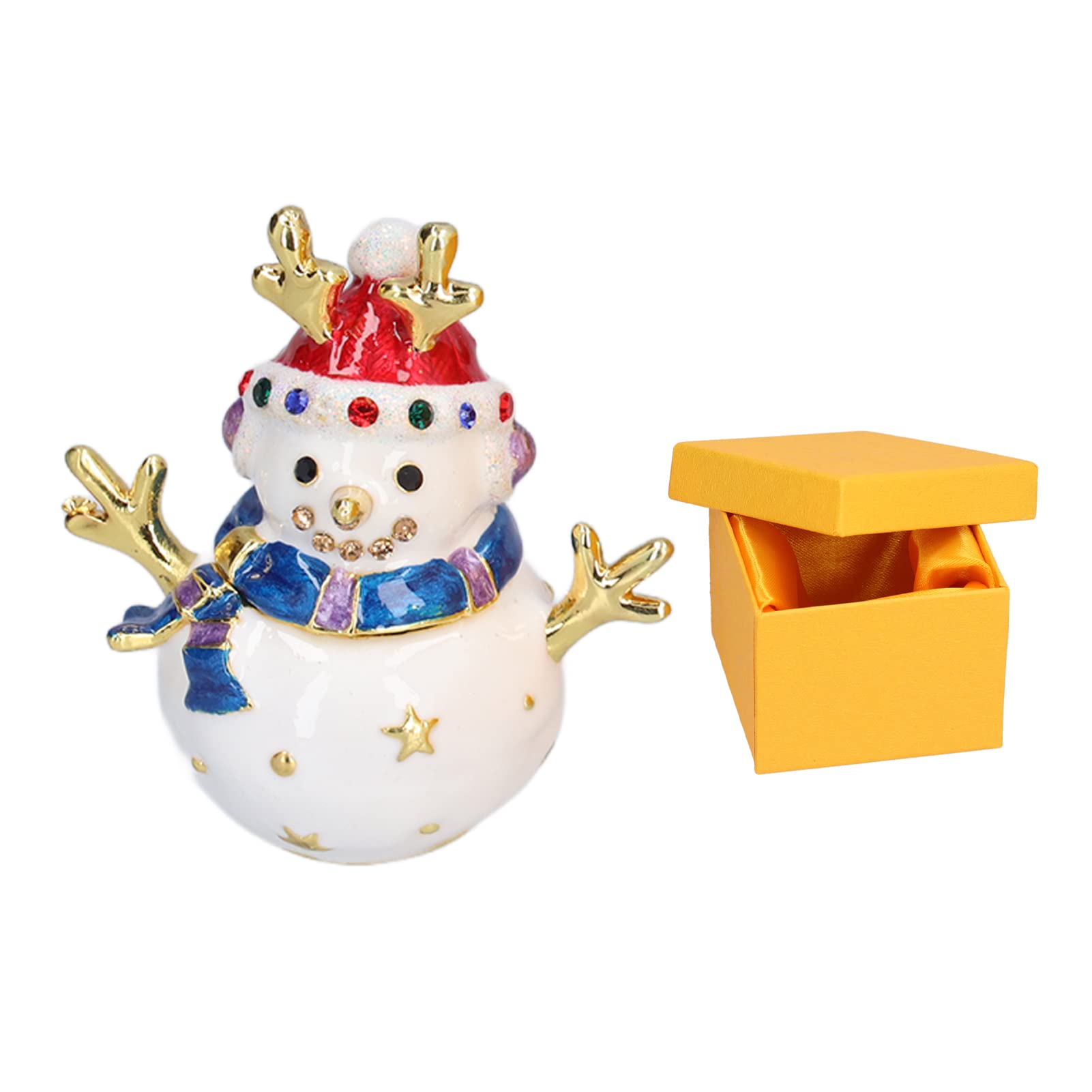 Mini Snowman Ornaments with Rhinestones - Exquisite Handcrafted Desktop Decor, Cute Holiday Gift for Christmas Tree & Home Decoration | Perfect for Office Desk, Winter Party Favors & Festive Gift Exchange