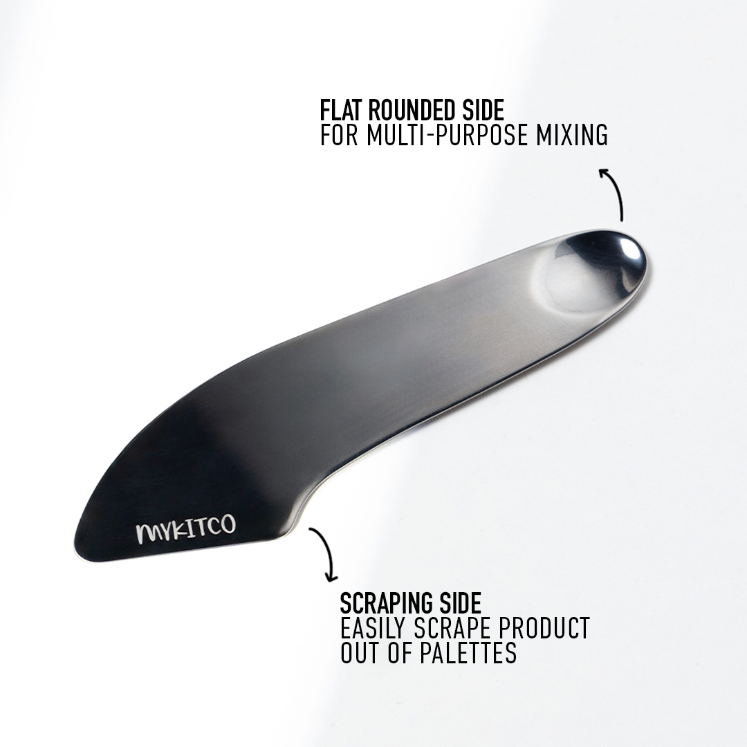 Premium Stainless Steel Scraping Spatula - Heavy Duty Kitchen Tool for Baking, Cooking & Mixing - Perfect for Cakes, Dough, Sauces & More
