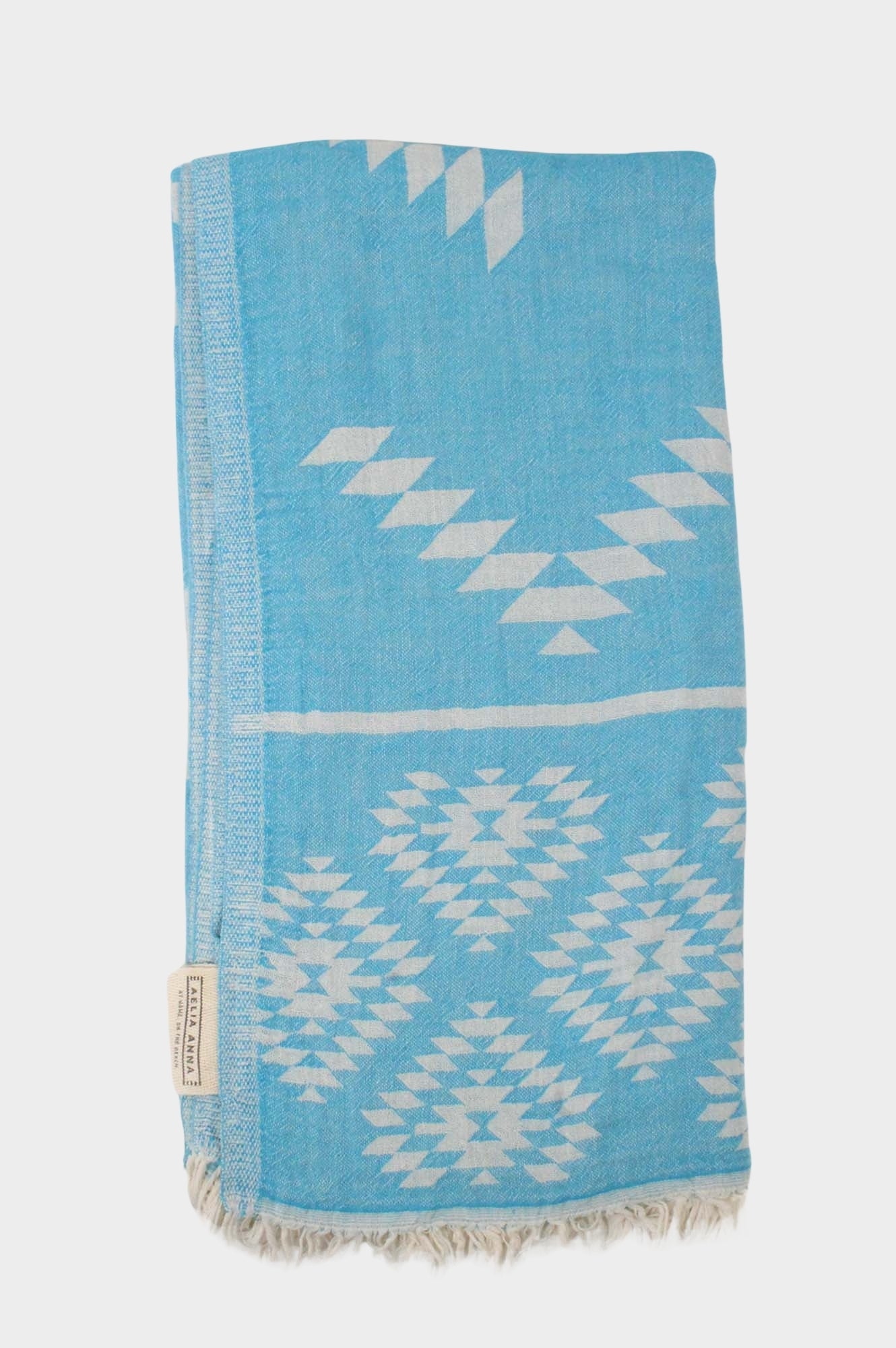 Premium Greek Pestemal Absorbent Towels - Soft & Quick-Drying, Turquoise Blue - Perfect for Beach, Yoga, Travel & Spa