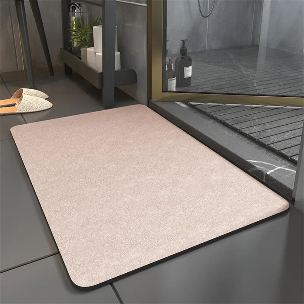 Non-Slip Quick Dry Bathroom Mat - Super Absorbent Shower Rug for Bathroom Floor, Bathtub & Doorway (50x80cm, Coffee Brown) - Perfect for Wet Areas, Spa Days & Home Safety