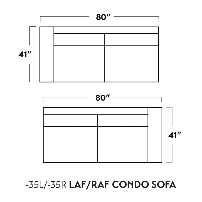 Premium Genuine Leather Raf Condo Sofa - Modern Luxury Living Room Furniture for Home & Office - Perfect for Lounging, Entertaining & Relaxing
