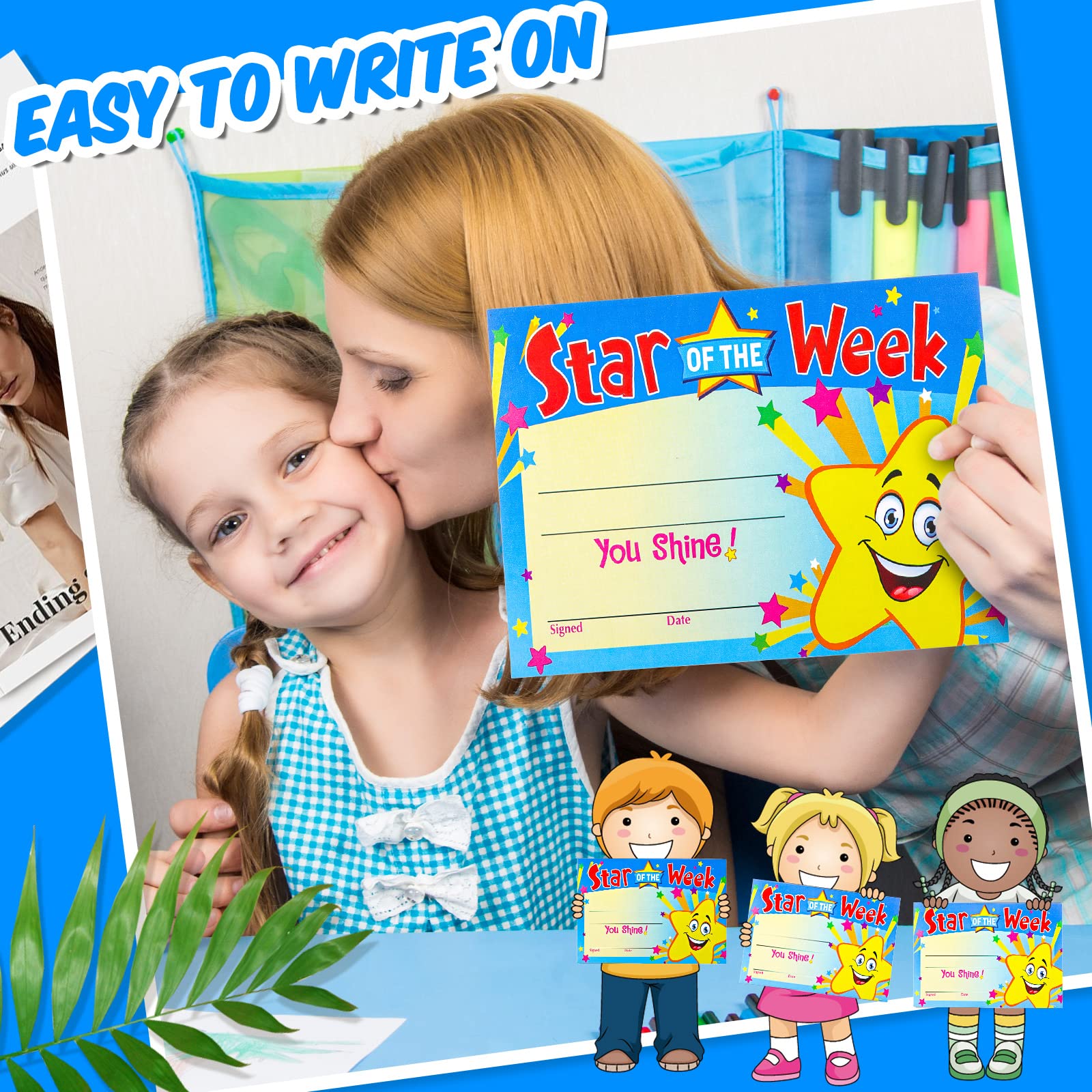 50 Pack Star Student Award Certificates for Kids - Classroom Incentives, Teacher & Parent Recognition - Perfect for End of Semester, Back to School & Homeschool Supplies - Motivate Learning & Celebrate Achievements