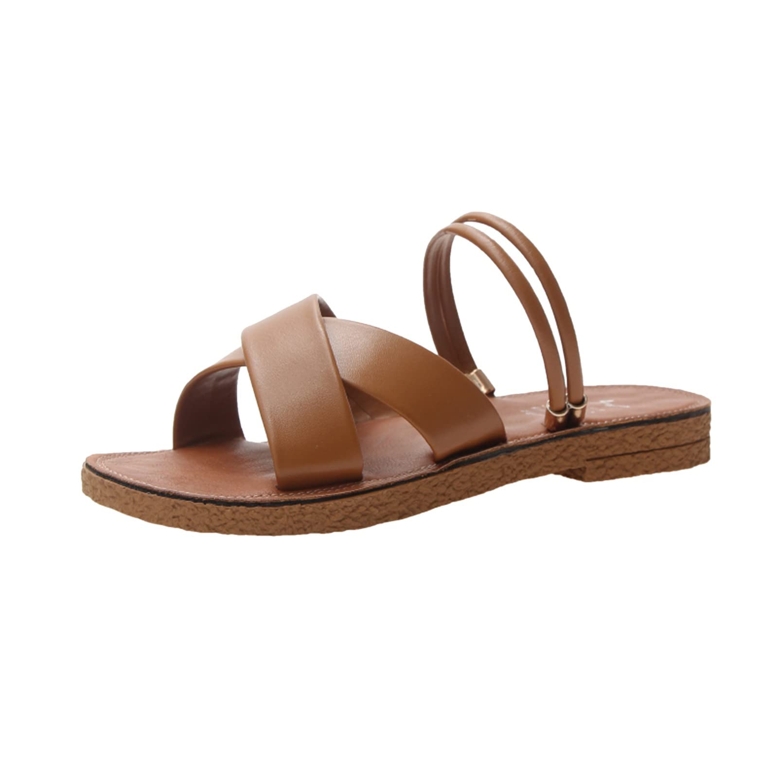 Women's Flat Sandals - Summer Beach Slides for Walking & Travel