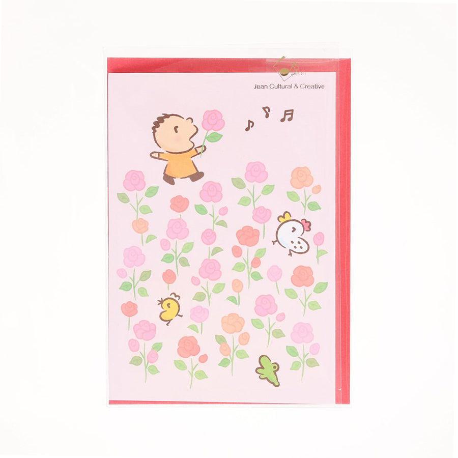 Sanrio Hello Kitty Minna No Tabo Rose Pop-Up Greeting Card - Cute Japanese Kawaii Stationery for Birthdays, Valentine's Day & Everyday Use (Perfect for Gifts, Collectors & Sanrio Fans)