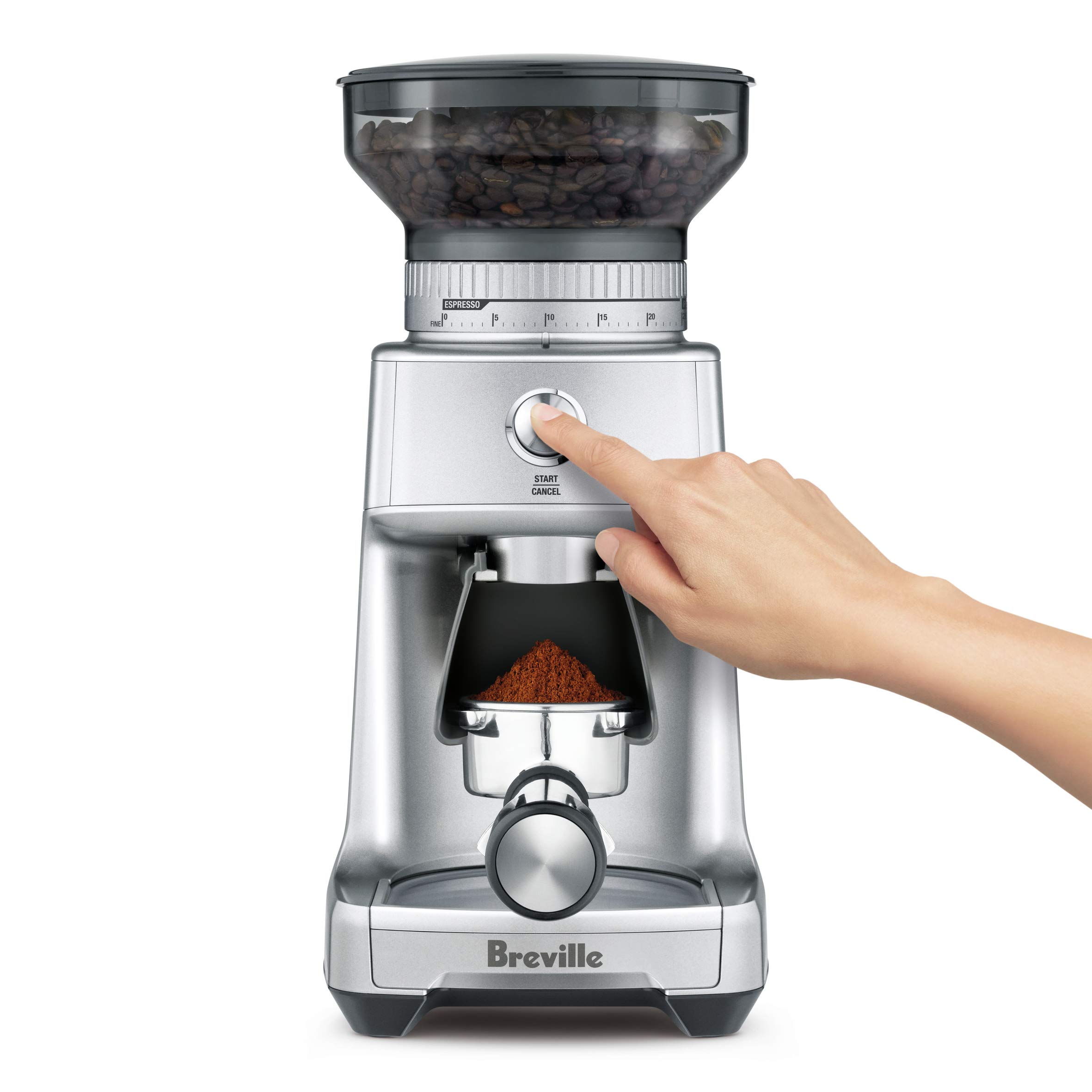 Breville BCG400SIL Precision Dose Control Coffee Grinder - Stainless Steel Conical Burr for Espresso & Drip Coffee - Perfect for Home Baristas & Coffee Enthusiasts