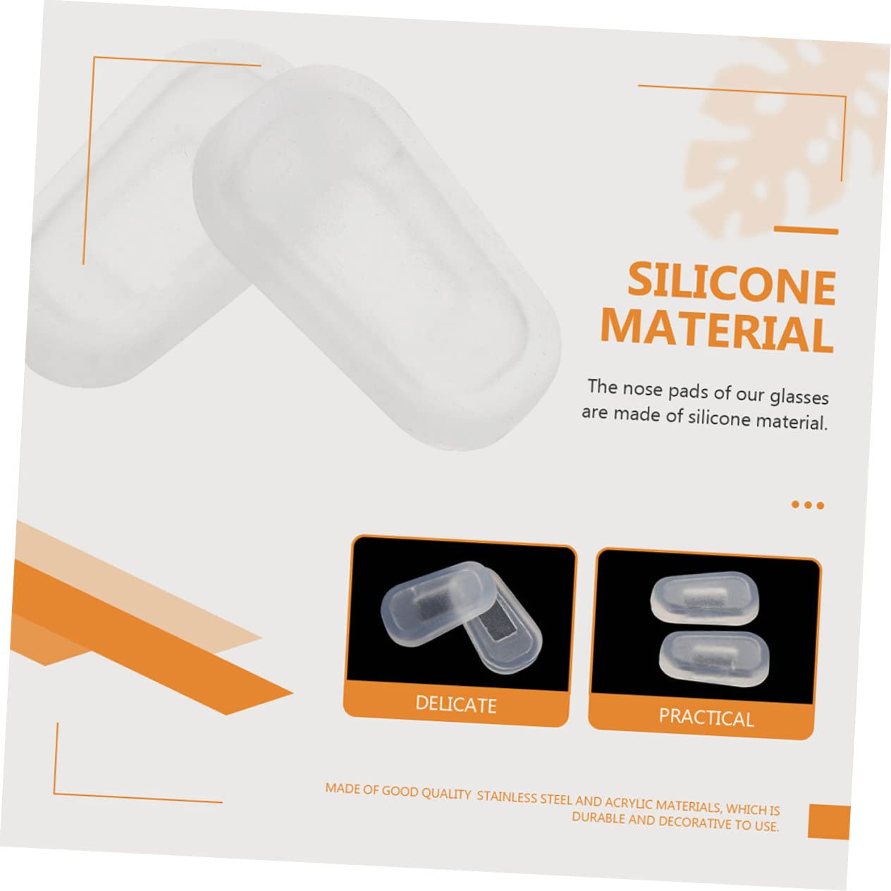 Lurrose 25 Pairs Silicone Nose Pads for Glasses - Comfortable Eyewear Nose Pad Replacement Accessories - Perfect for Reading, Computer Work and Everyday Use