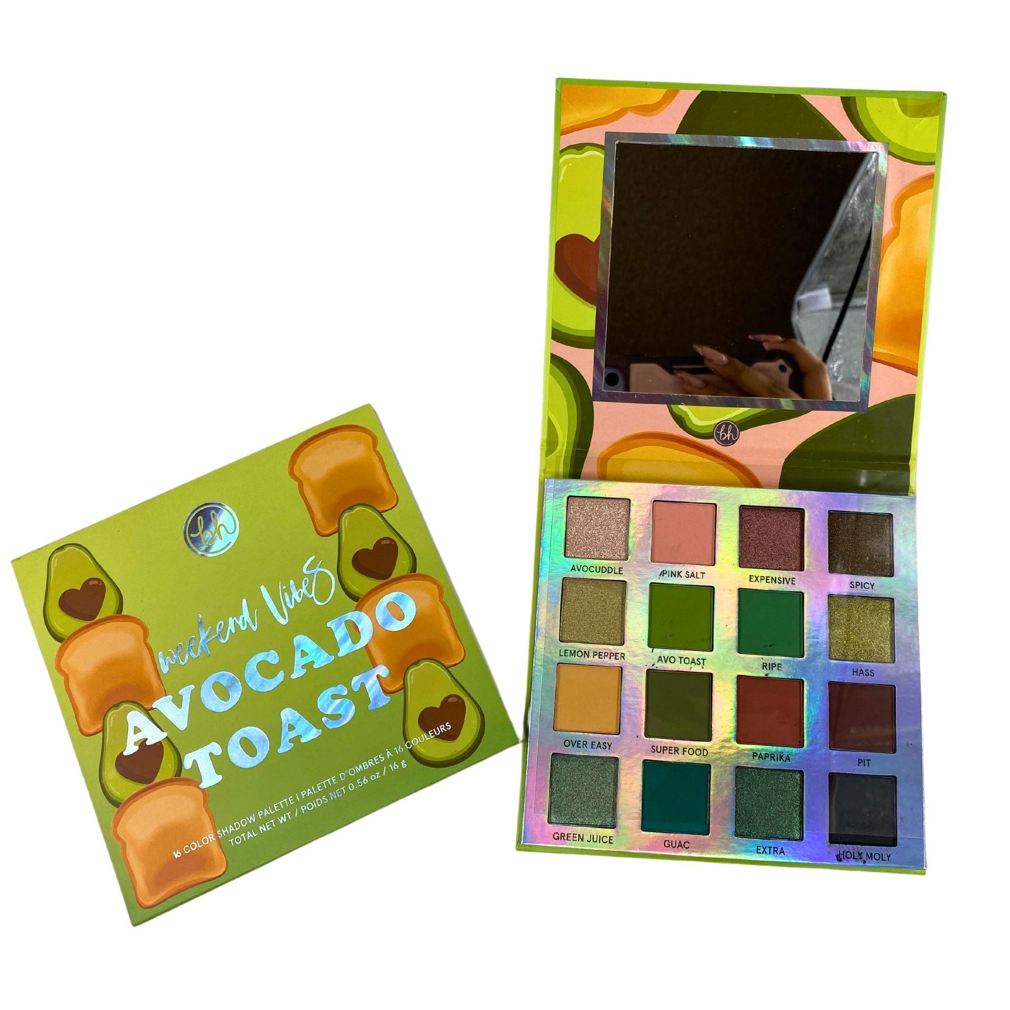 BH Cosmetics Weekend Vibes Avocado Toast 16-Color Eyeshadow Palette - 36 Piece Set | Vegan, Cruelty-Free Makeup for Everyday & Party Looks