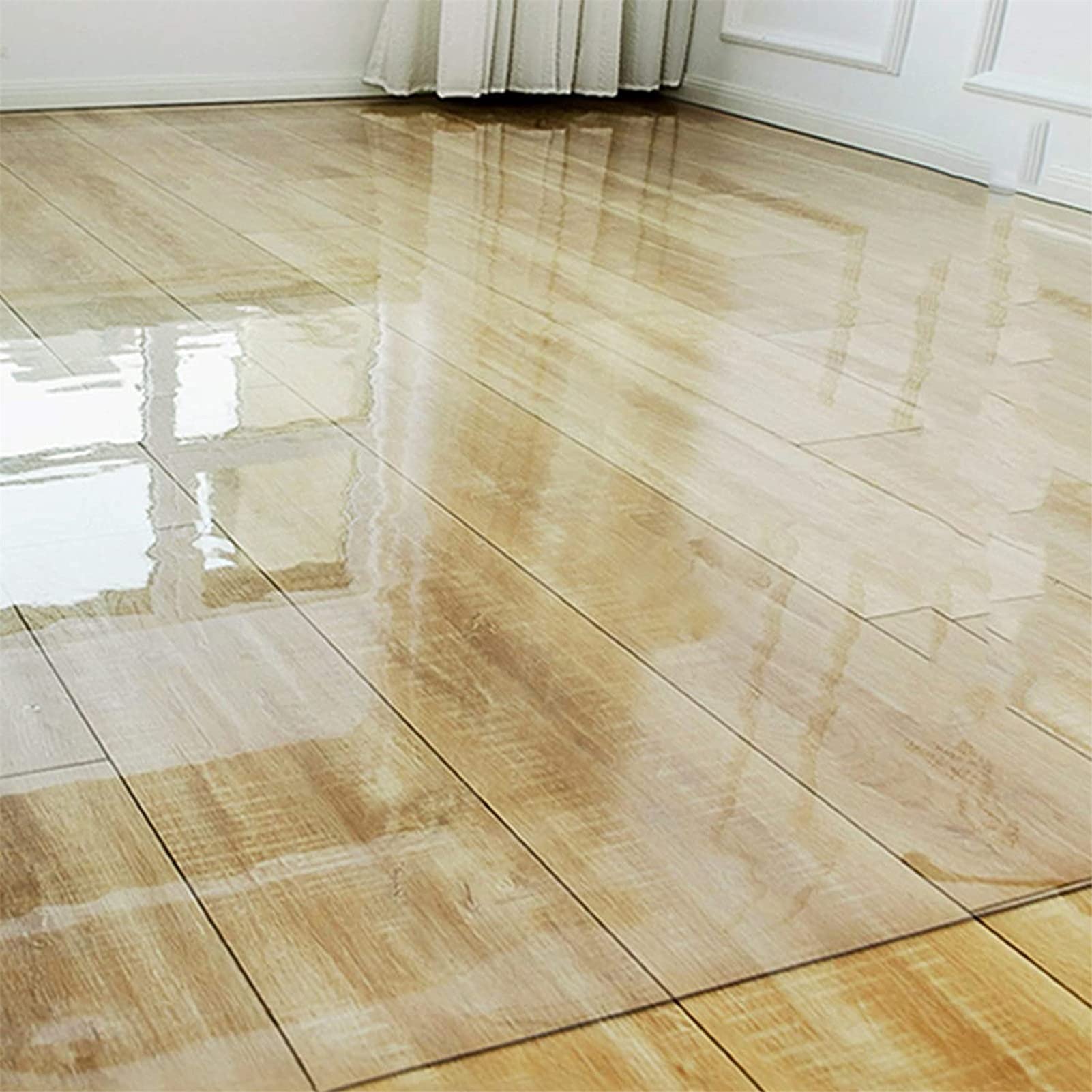 Premium Clear PVC Office Chair Floor Mat - Heavy Duty Non-Slip Desk Chair Mat Protector for Hardwood & Carpet - Easy Clean, Anti-Curl Design for Home Office Workspace (36