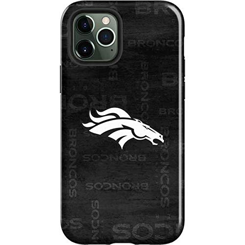 Skinit Impact-Resistant iPhone 12 Pro Max Case | Officially Licensed NFL Denver Broncos Black & White Design | Durable Protection for Football Games & Daily Use
