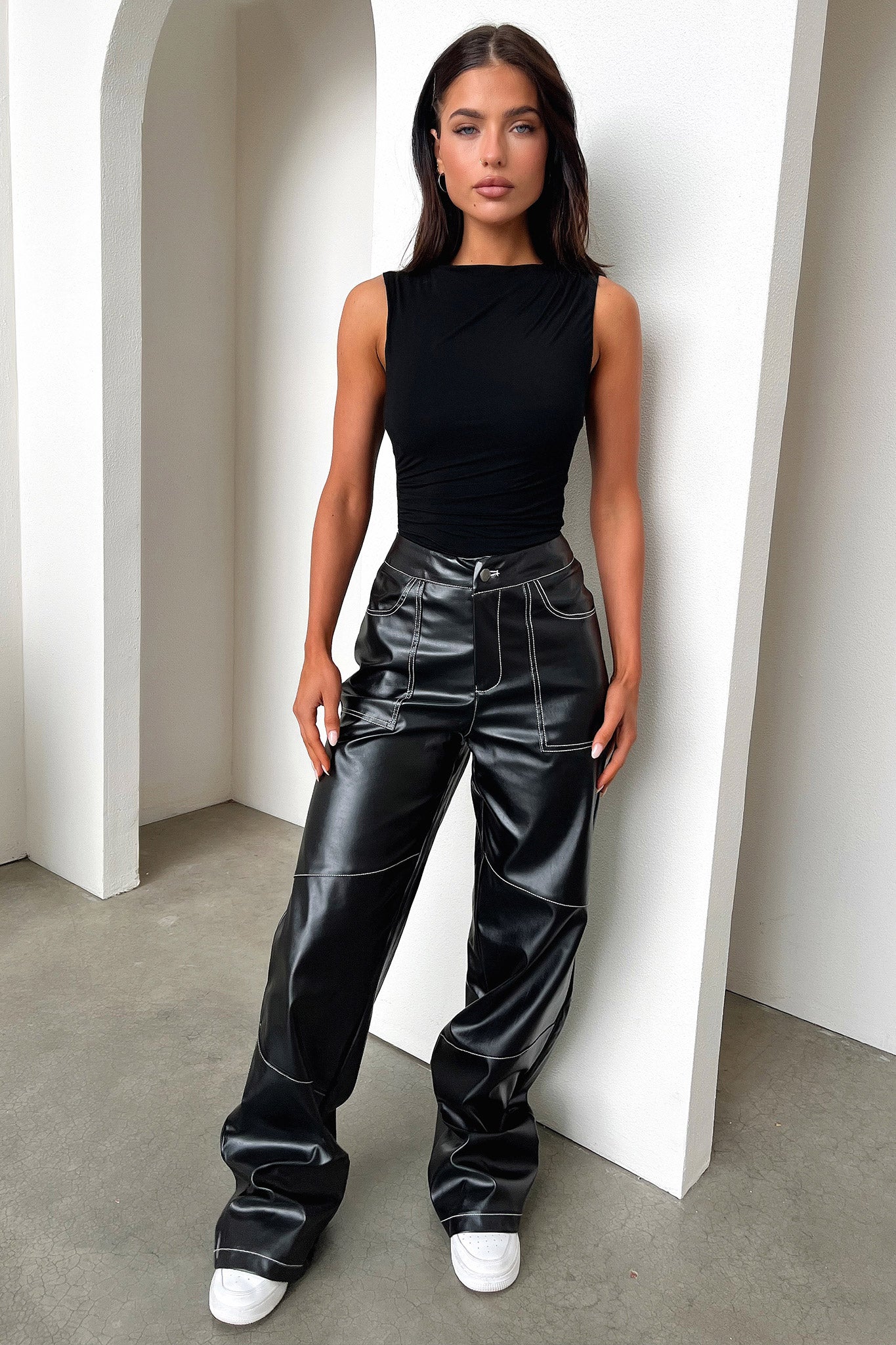Jaz Bodysuit for Women - Black Seamless Stretch Bodysuit | Perfect for Layering, Yoga & Casual Wear