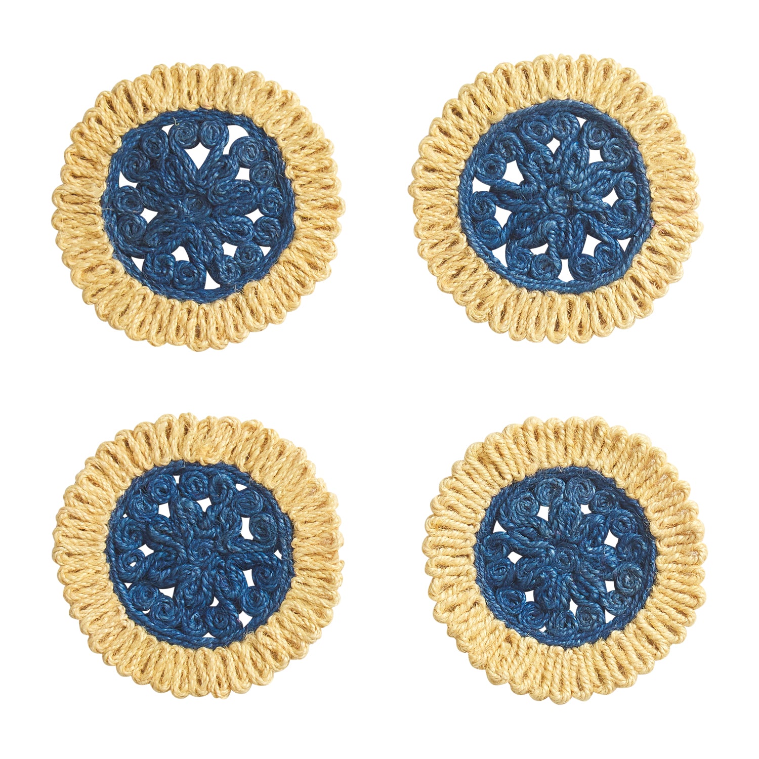Premium Lapis Lazuli Coaster Set - Elegant Stone Drink Coasters for Home & Office - Perfect for Coffee, Wine, and Beverage Protection