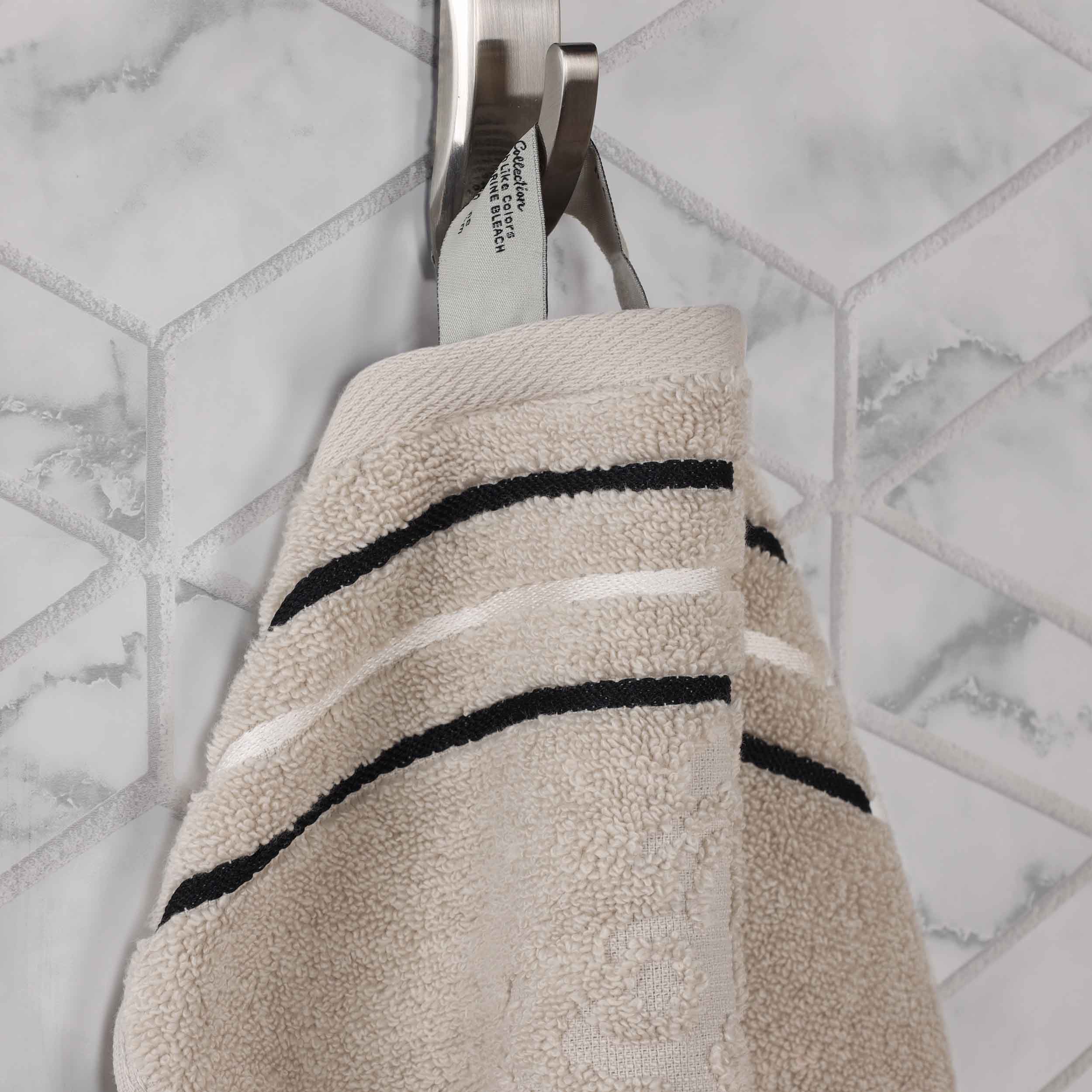 Premium 9-Piece Sadie Zero Twist Cotton Towel Set - Solid & Jacquard Floral Design | Ultra Soft & Absorbent Bath Towels, Hand Towels & Washcloths | Perfect for Spa, Bathroom & Luxury Home Decor