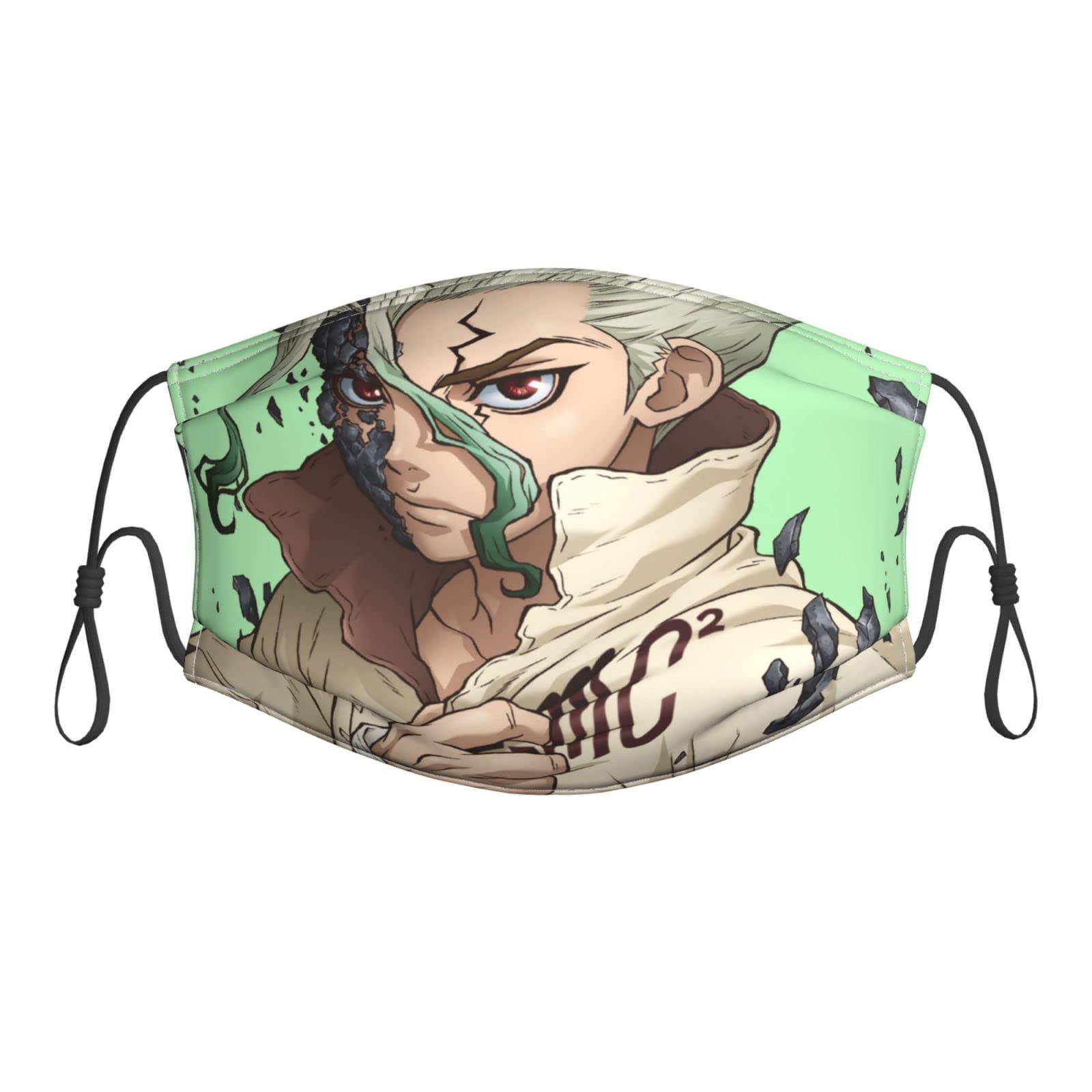 Dr. Stone - Senku Ishigami Anime Character Reusable Face Mask with Filter, Washable Dust Protection Mask for Adults & Teens | Cosplay, Conventions, Daily Commute