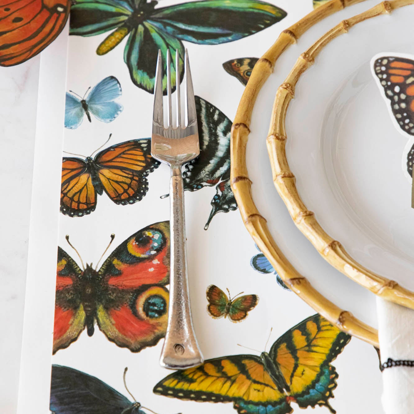 Butterfly Flight Placemat - Non-Slip Waterproof Table Mat for Dining, Kitchen, and Outdoor Picnics - Elegant Butterfly Design Home Decor