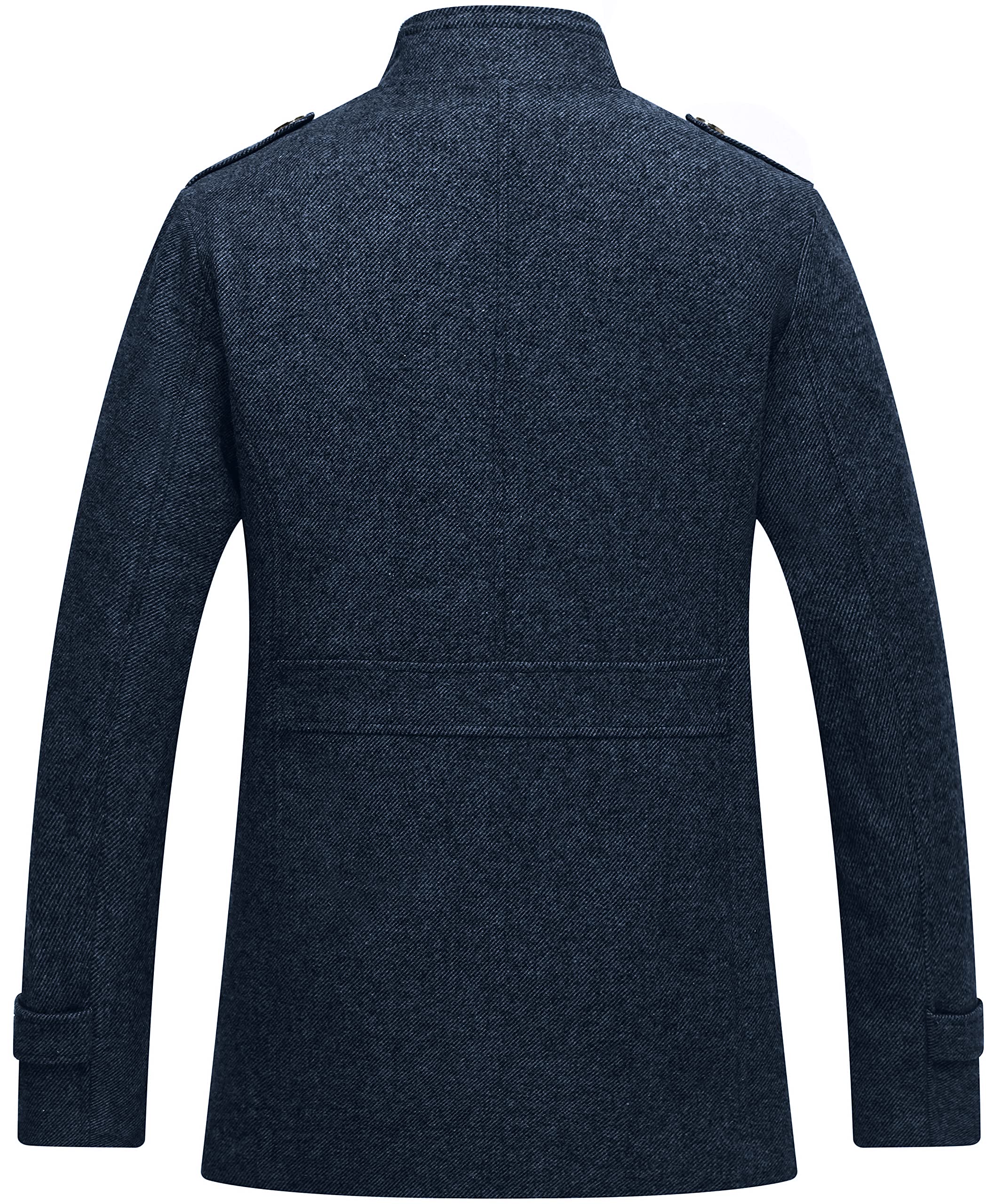 Wantdo Men's Wool Blend Jacket - Stand Collar Windproof Pea Coat for Winter Outdoor Activities | Casual & Formal Wear | Warm & Stylish Outerwear for Hiking, Work & Daily Use