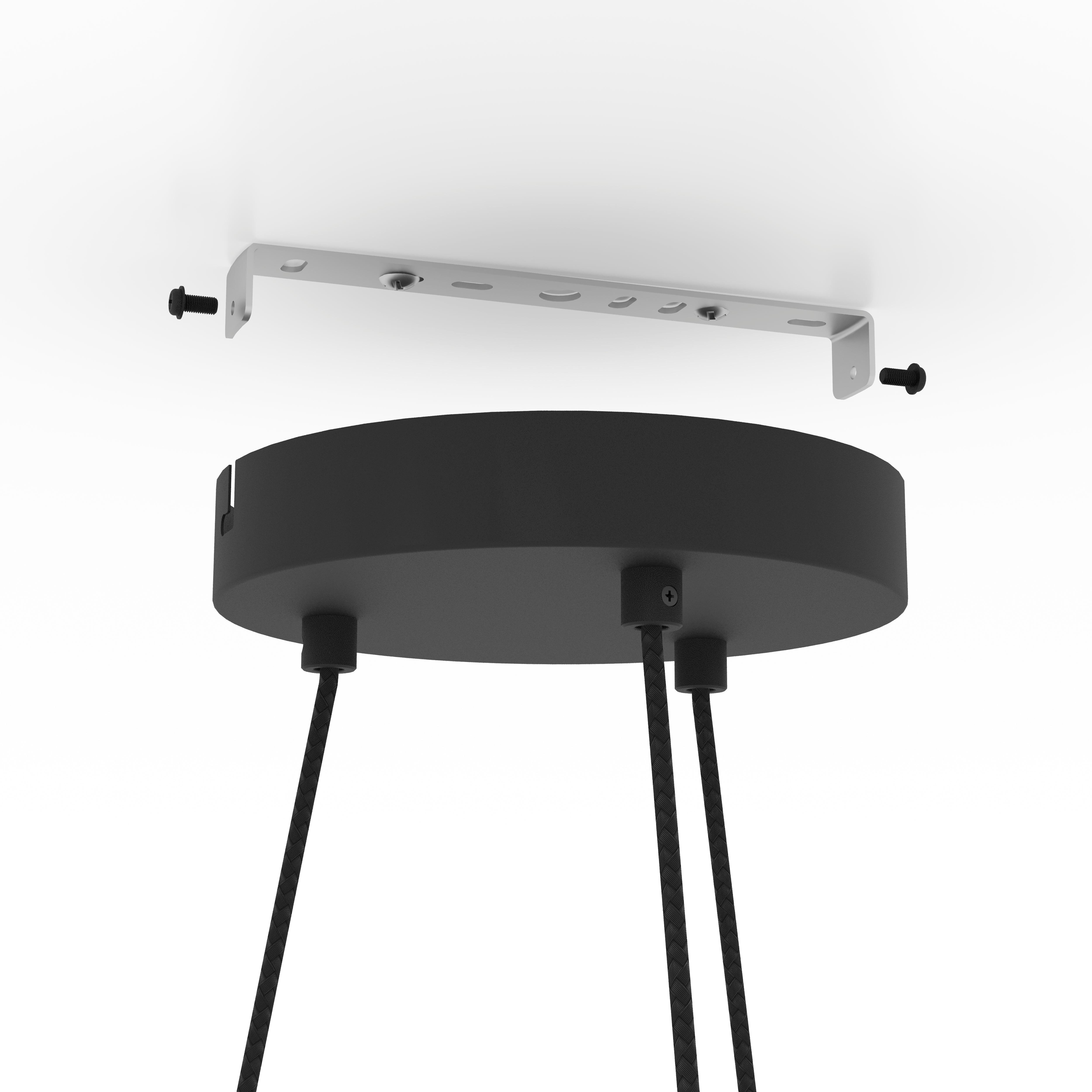 Eglo Edale 5-Light Modern Ceiling Pendant with Metal Frame & Wood Accents in Brown - Perfect for Dining Room, Kitchen Island or Bedroom Lighting
