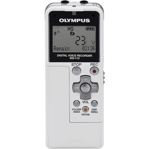 Olympus WS-110 Digital Voice Recorder with High-Quality Audio, 8GB Storage & USB - Perfect for Lectures, Meetings, Interviews, and Note-Taking