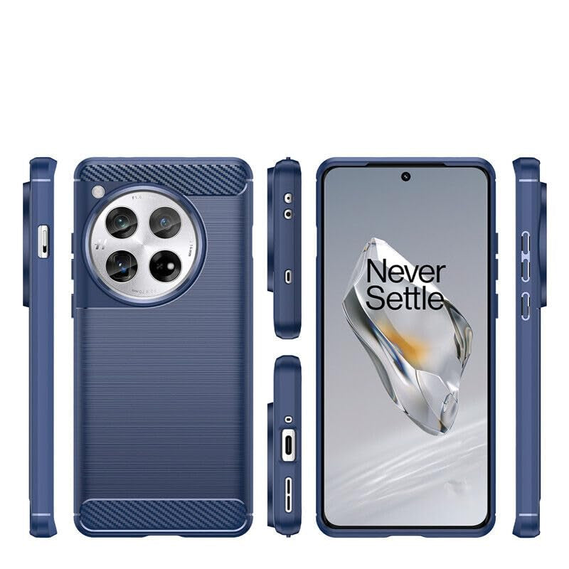 OnePlus 12 Case - Soft TPU Bumper with Carbon Fiber Texture | Shockproof & Flexible Protective Cover for OnePlus 12 Phone | Perfect for Daily Use, Work & Outdoor Activities